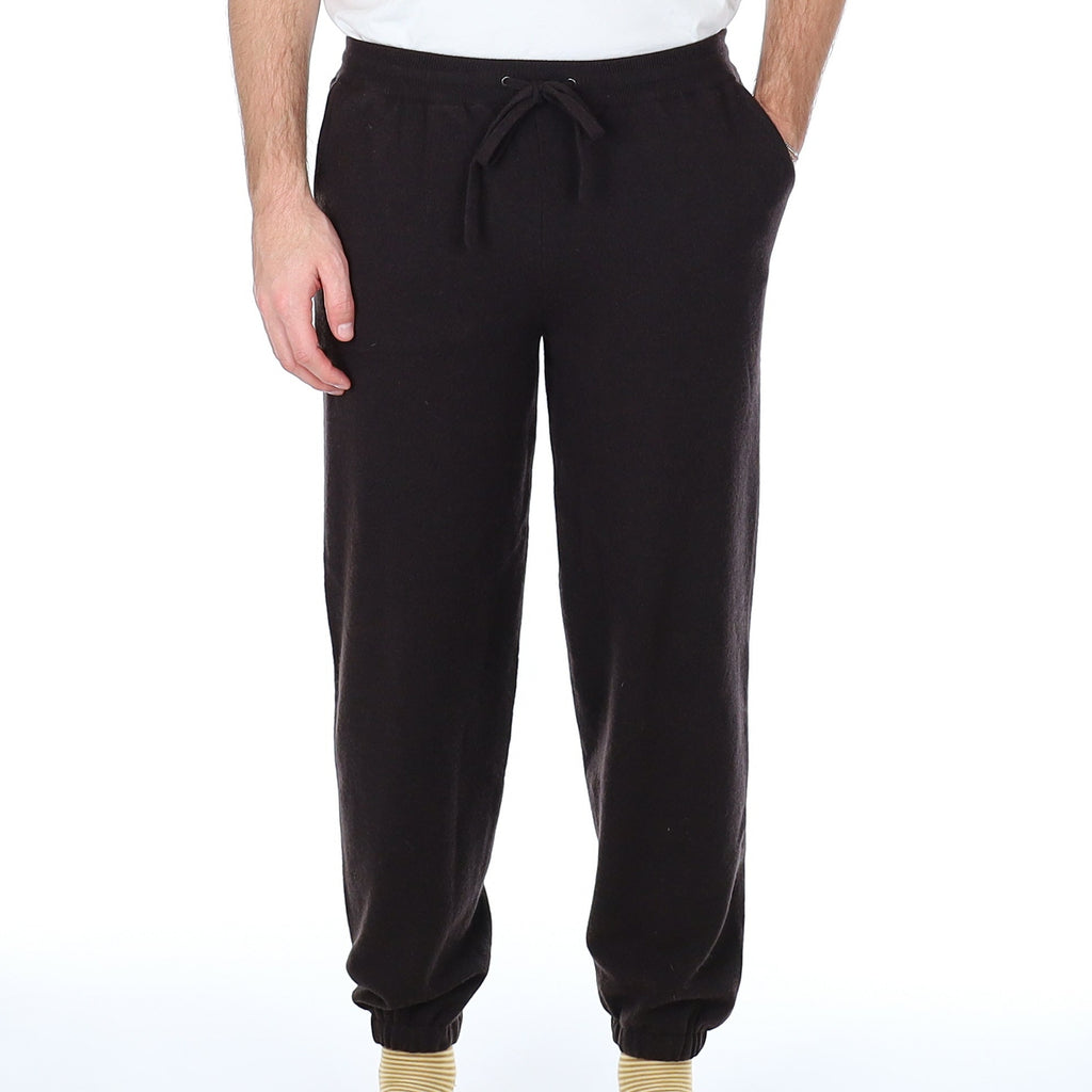 Men’s Brand New Scottish Dark Chocolate Brown Cashmere Lounge Pants Medium
