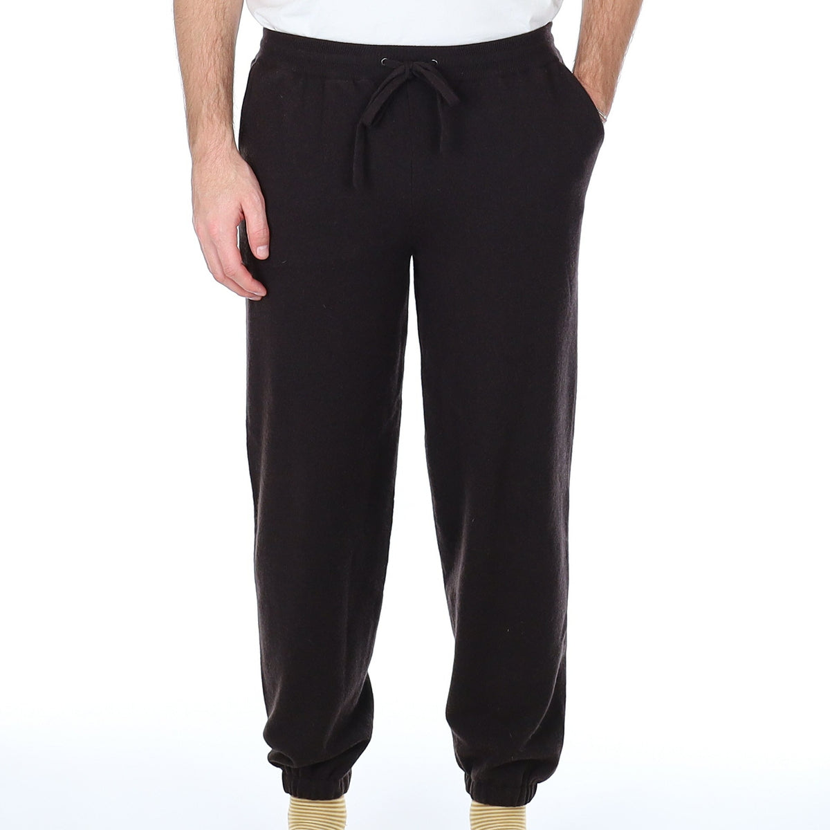 Men’s Brand New Scottish Dark Chocolate Brown Cashmere Lounge Pants Medium