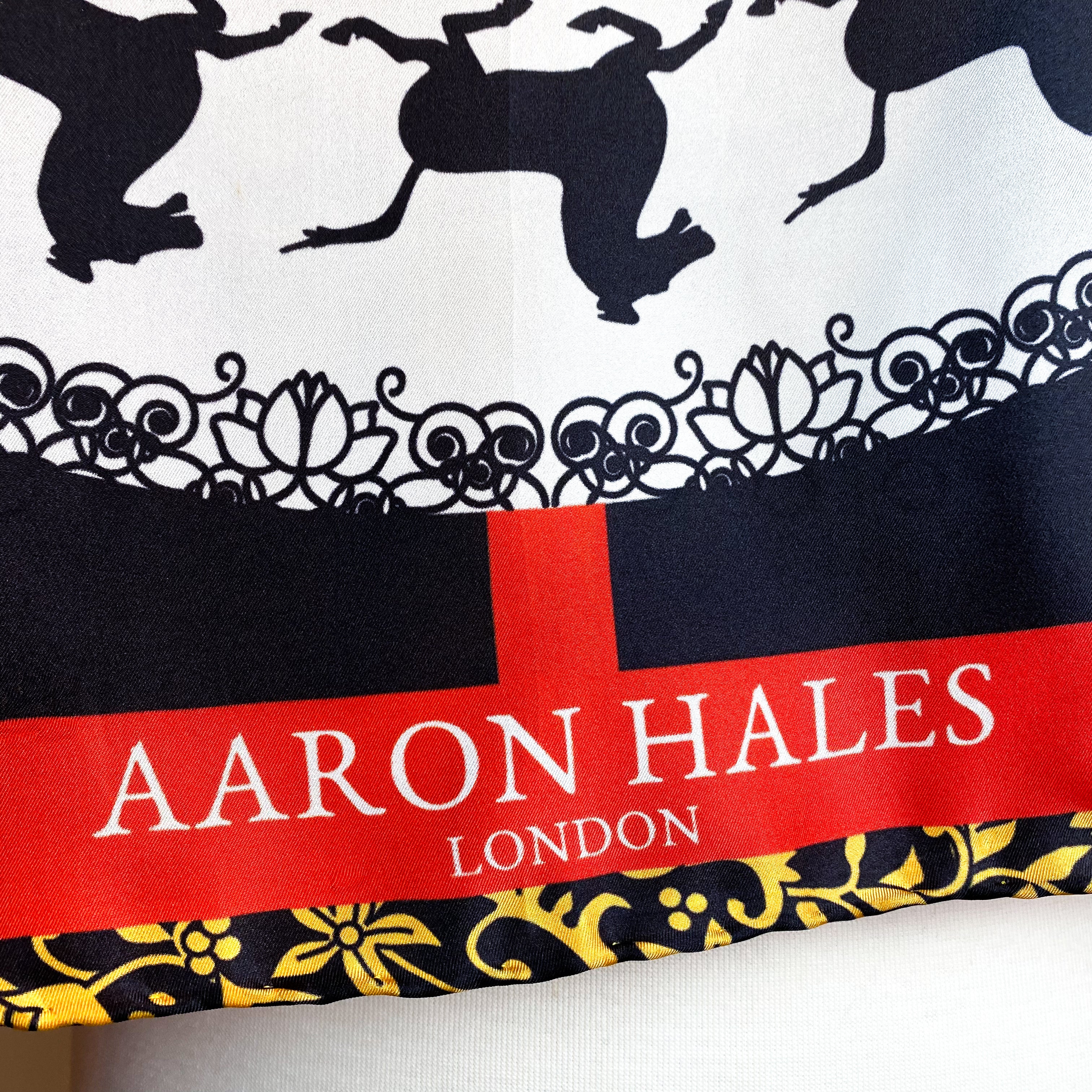 Immaculate Aaron Hales Designer Silk Scarf