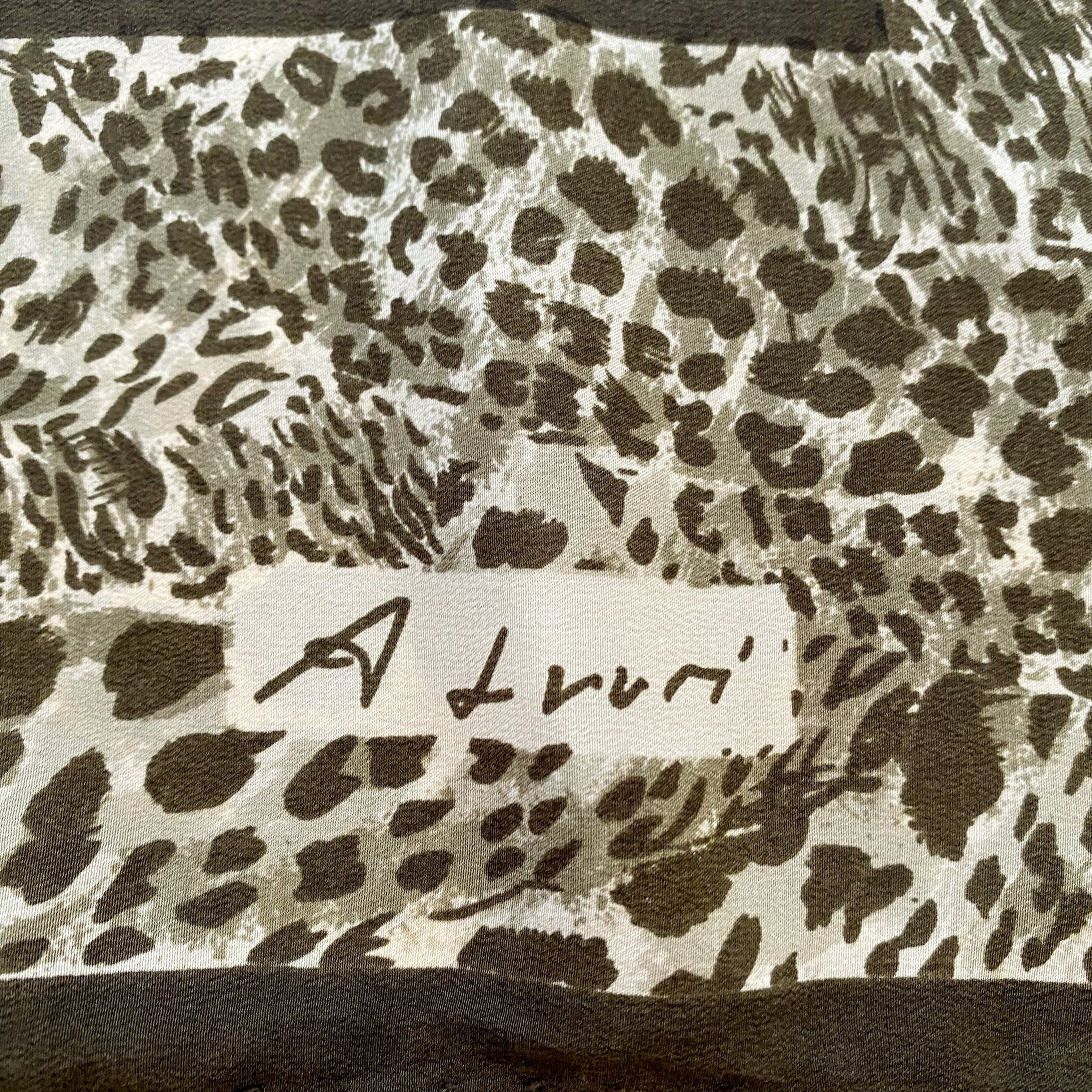 Animal Print Silk Scarf