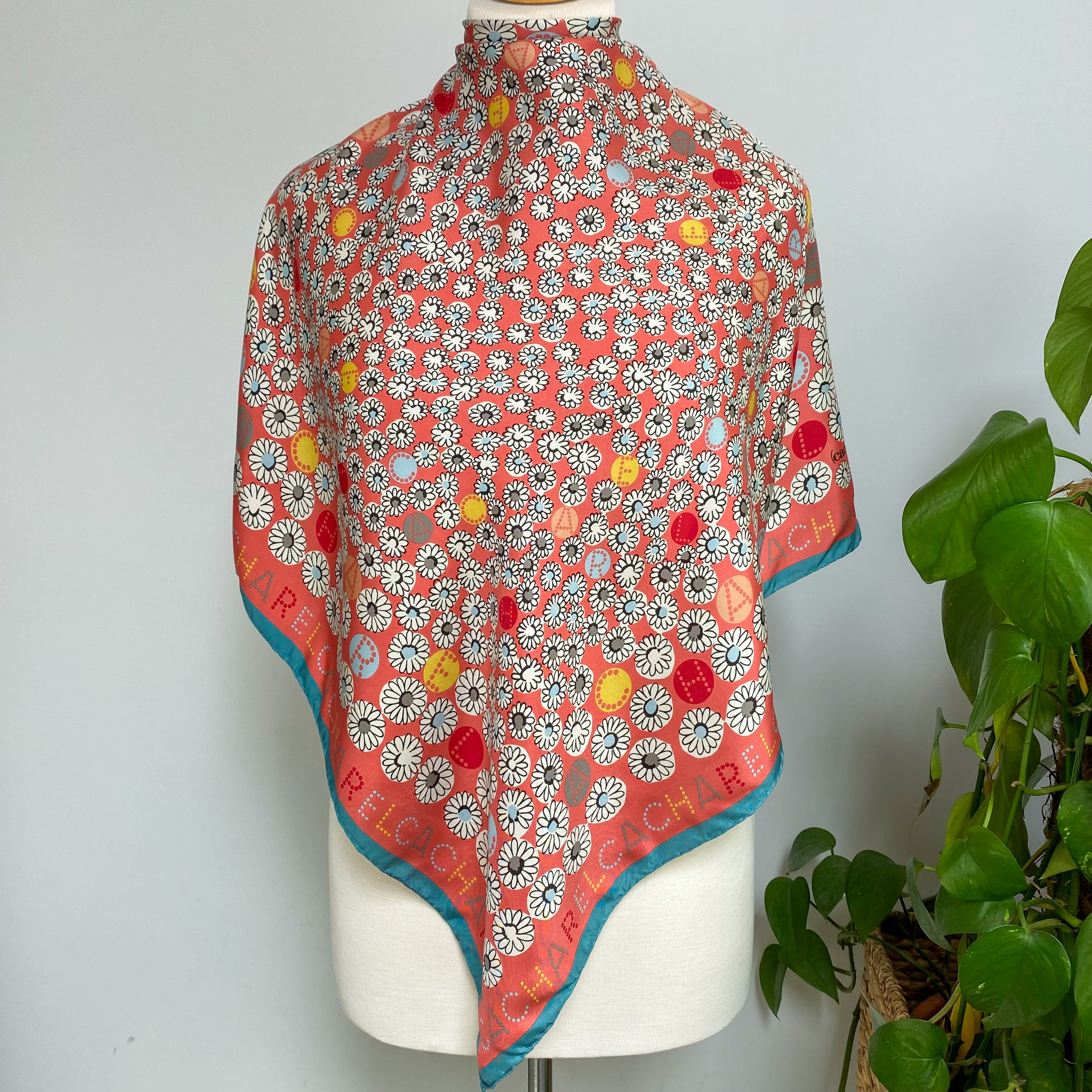 Cacharel Floral Silk Scarf