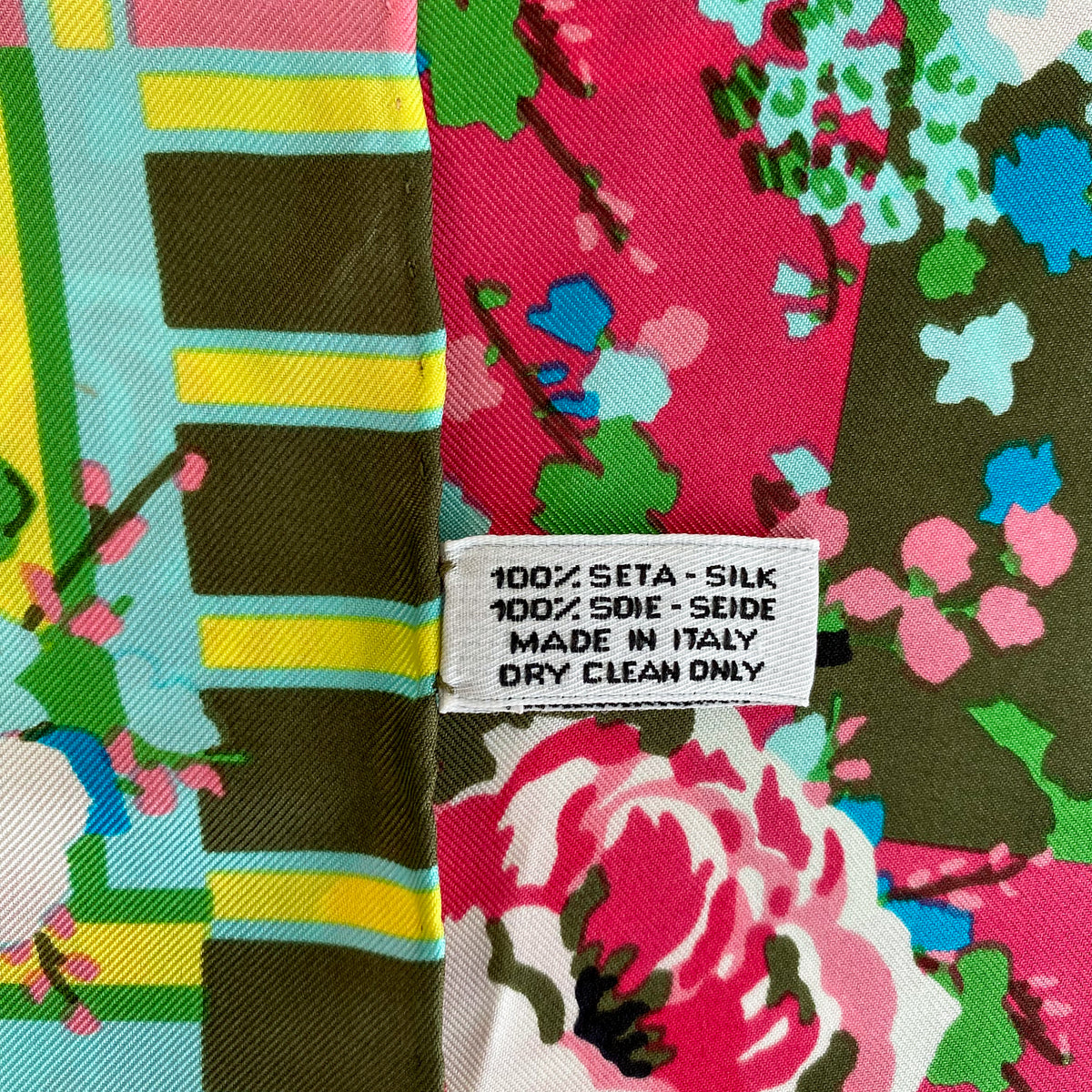 Immaculate Kenzo Floral Designer Silk Scarf