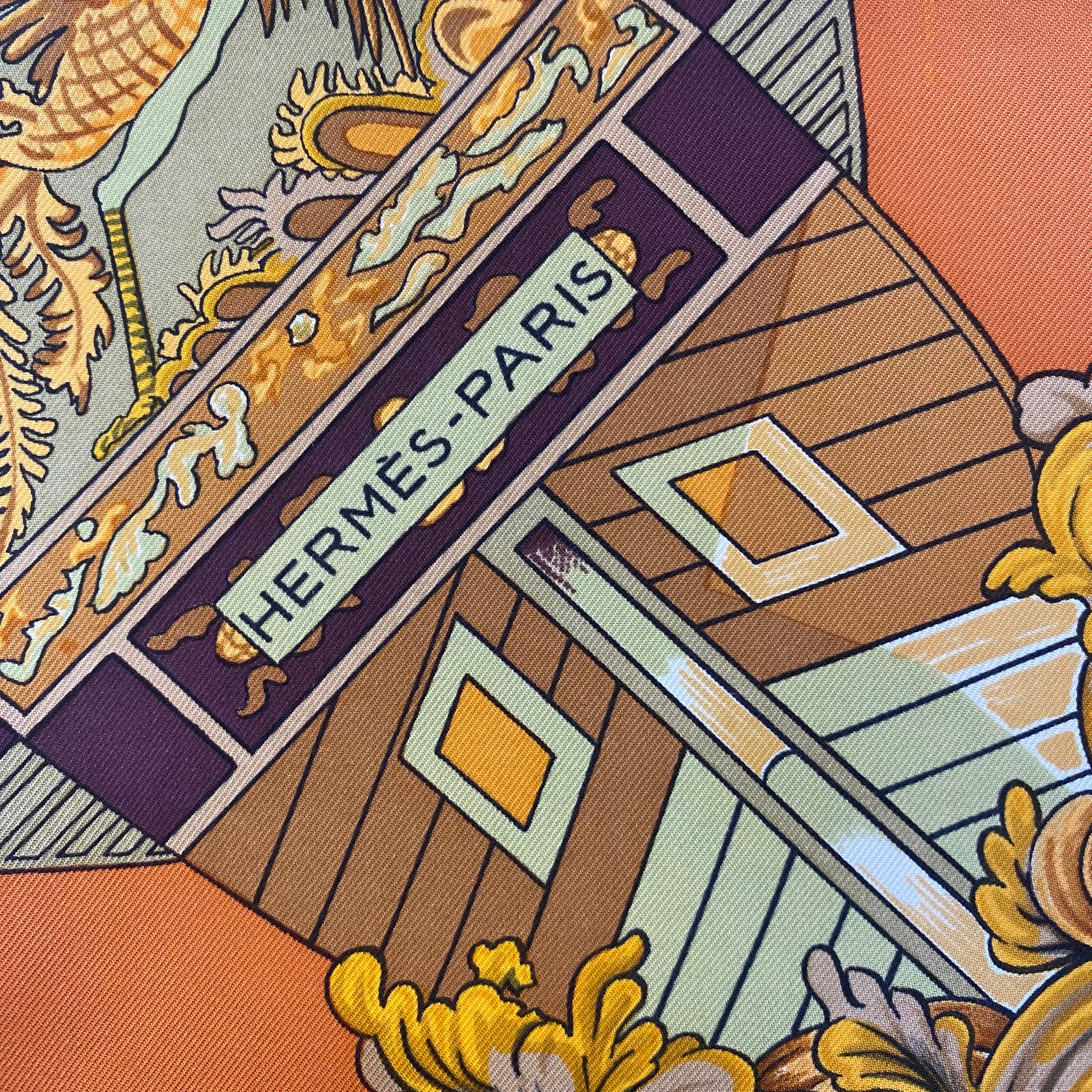 Hermès Jonques Et Sampans Silk Scarf