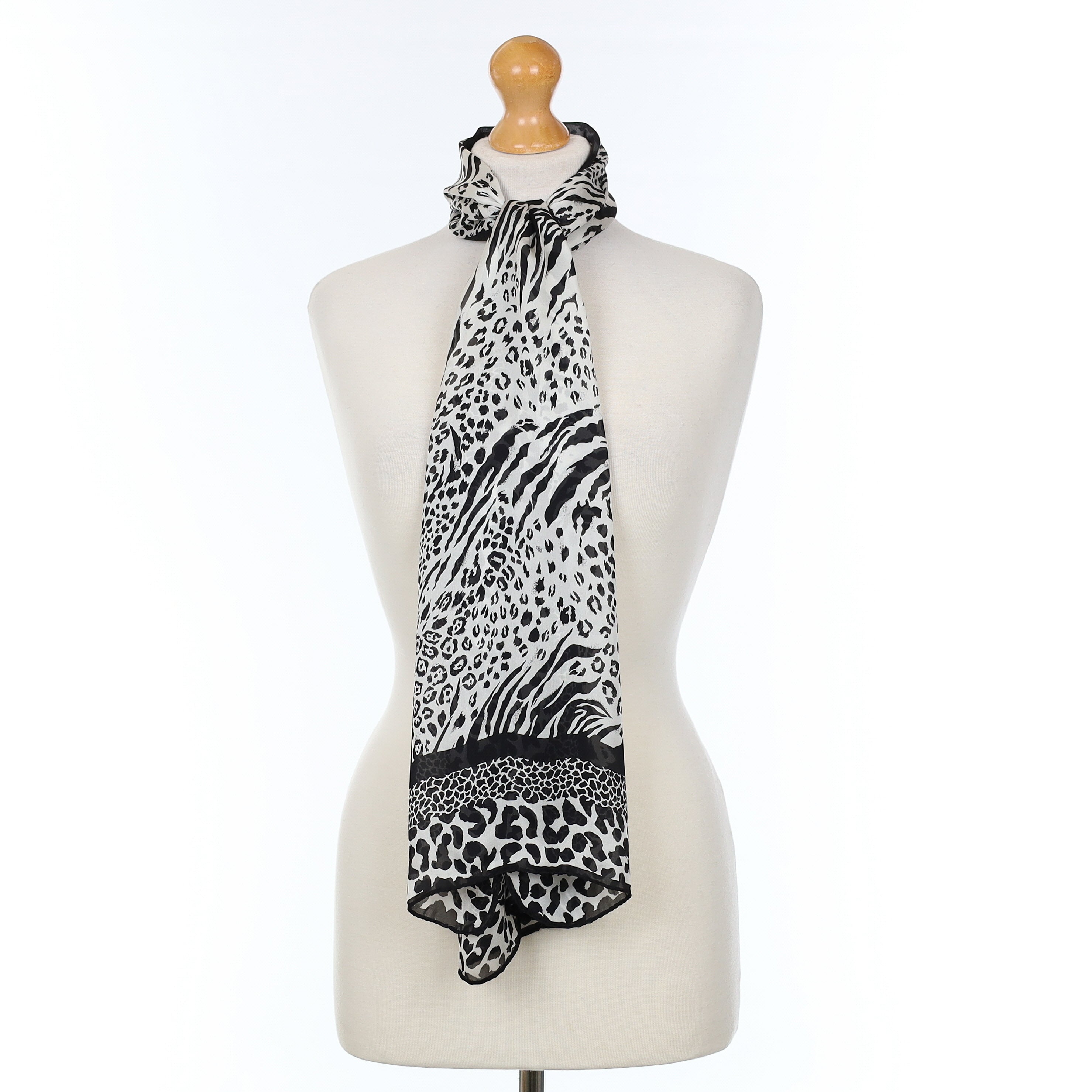 Jaeger Animal Print Silk Scarf