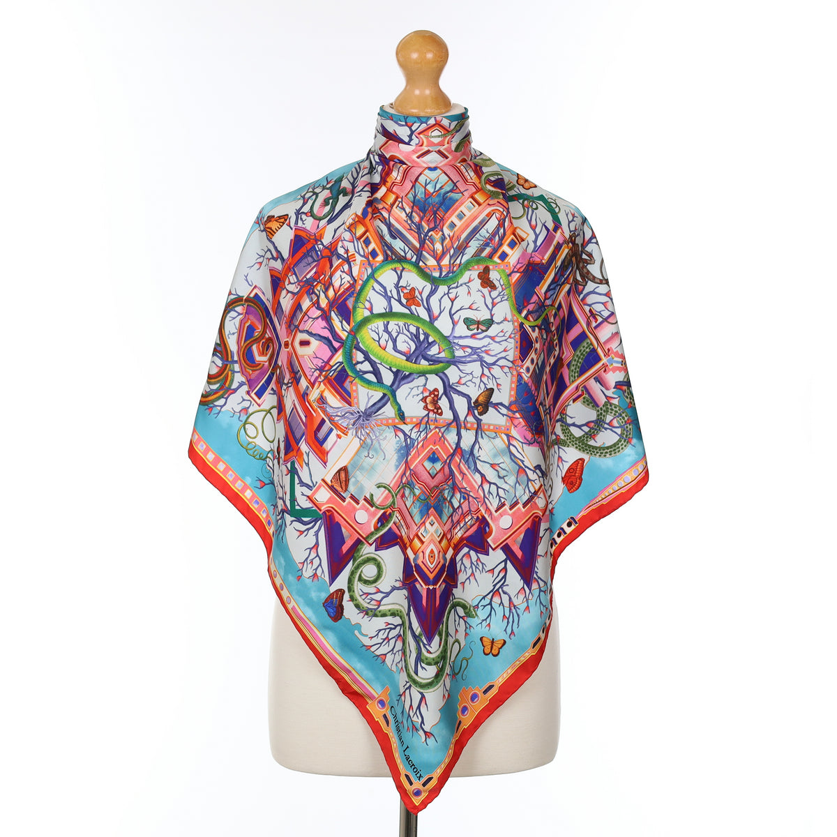 Christian Lacroix Surrealist Design Silk Scarf