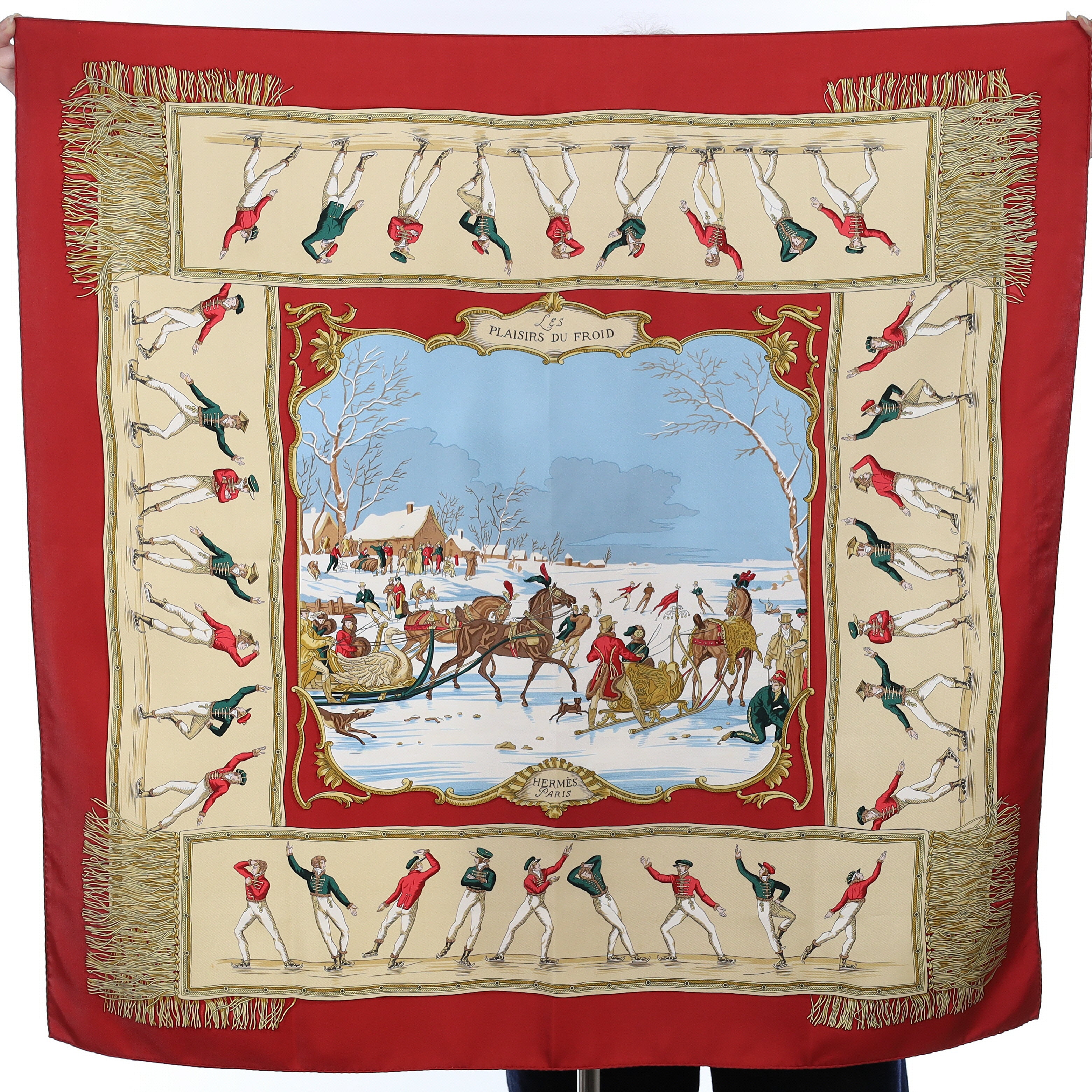 Hermès Les Plaisirs Du Froid Silk Scarf
