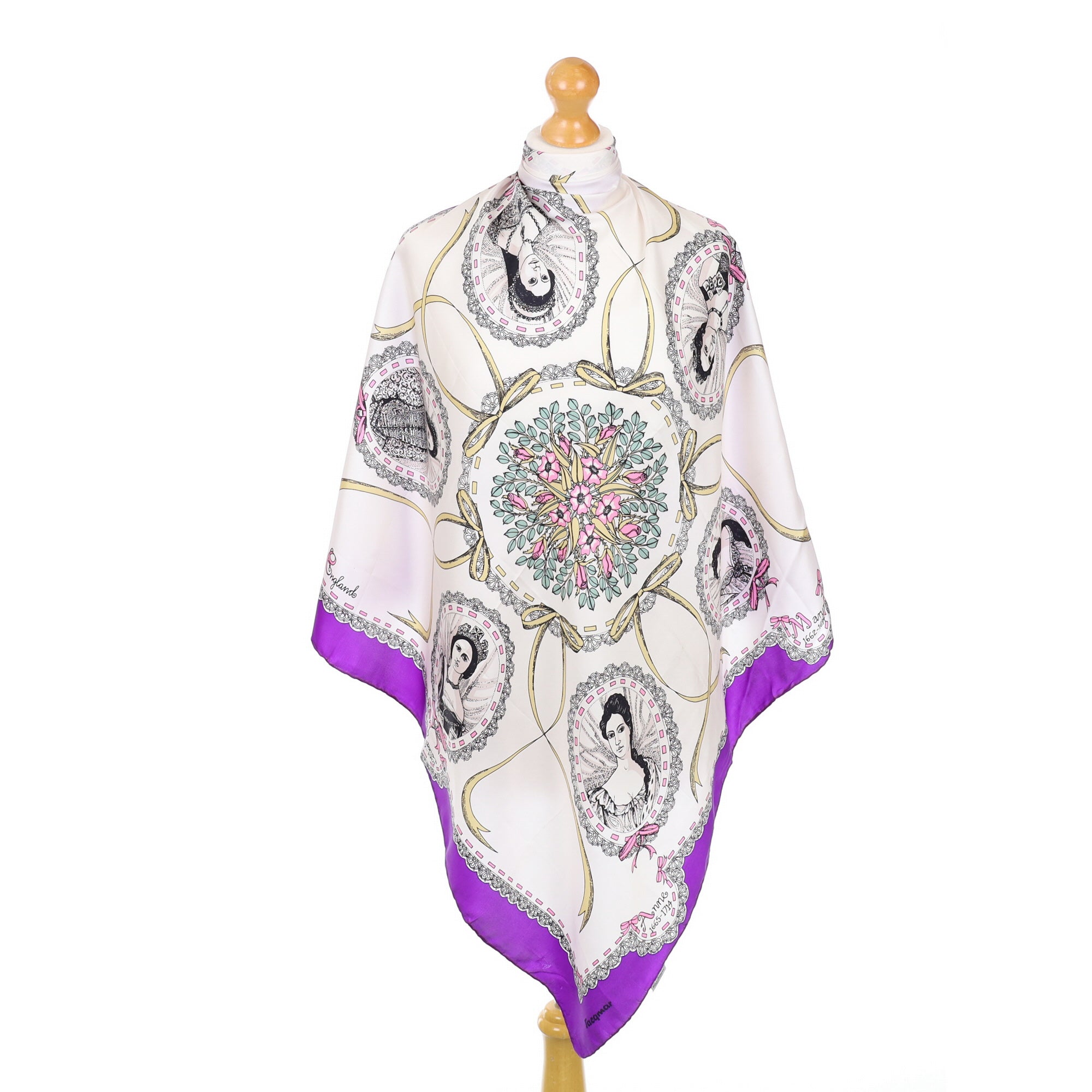 Jacqmar English Queens Vintage Silk Scarf