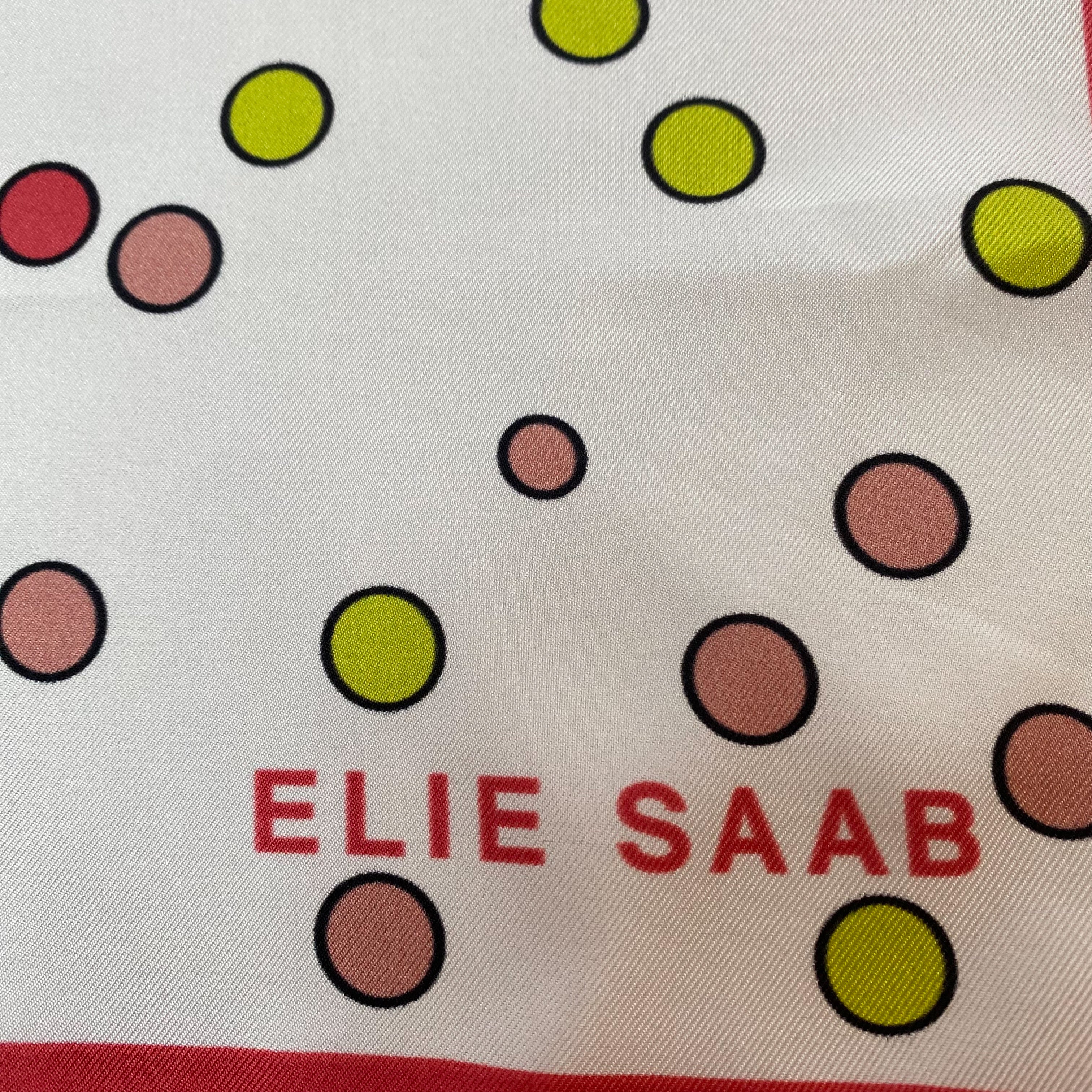 Elie Saab Designer Spotted Silk Scarf