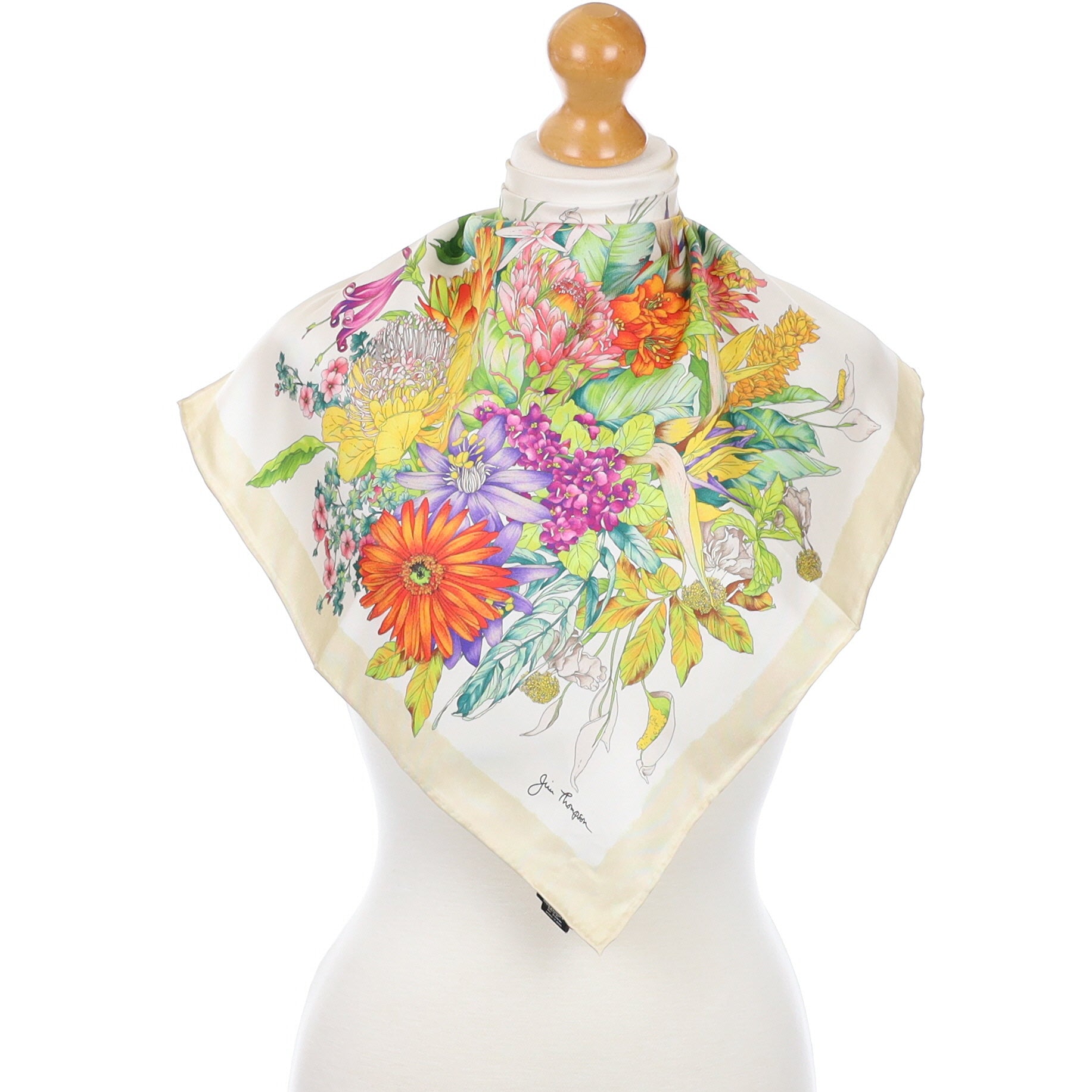 Jim Thompson Floral Silk Scarf