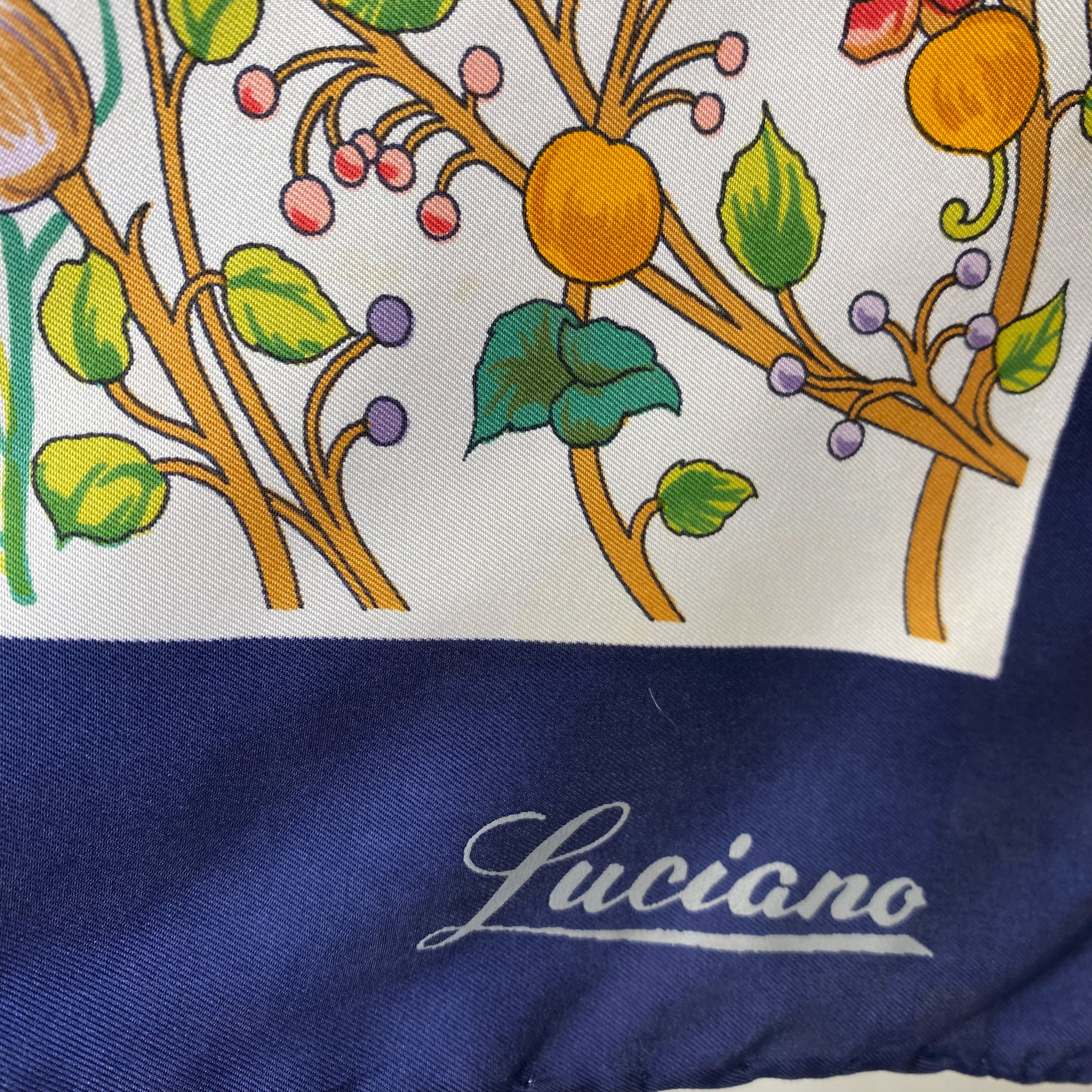Italian Floral Vintage Silk Scarf