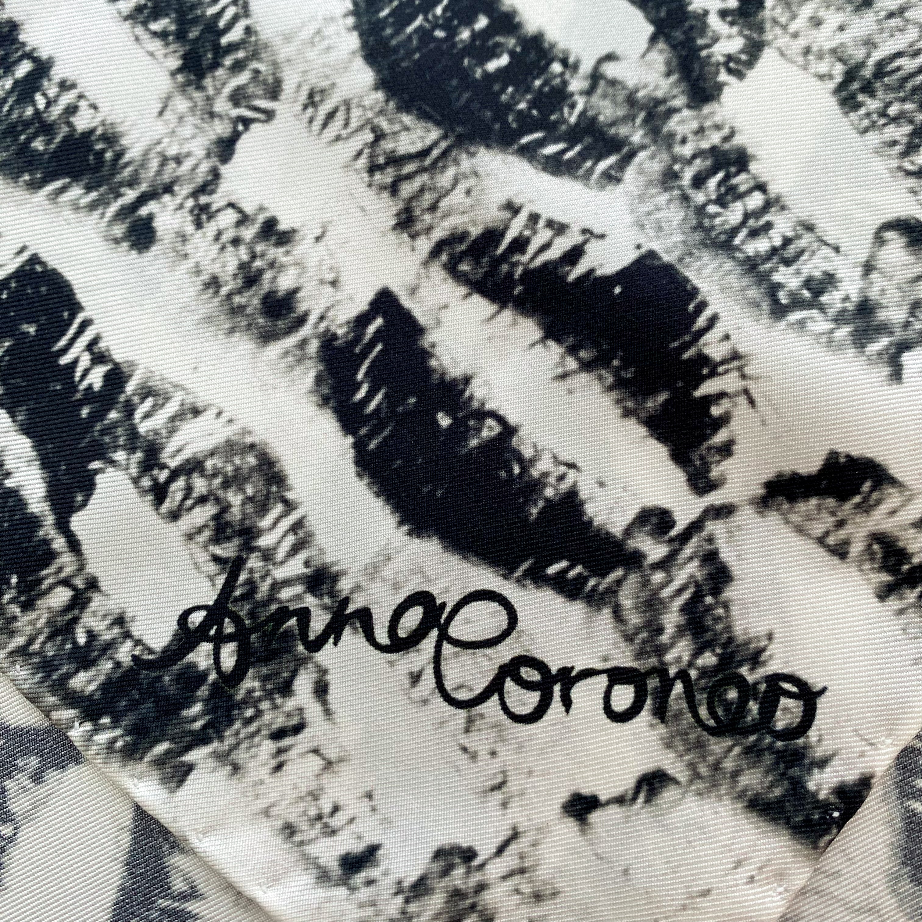 Brand New Anna Coroneo Monochrome Silk Scarf