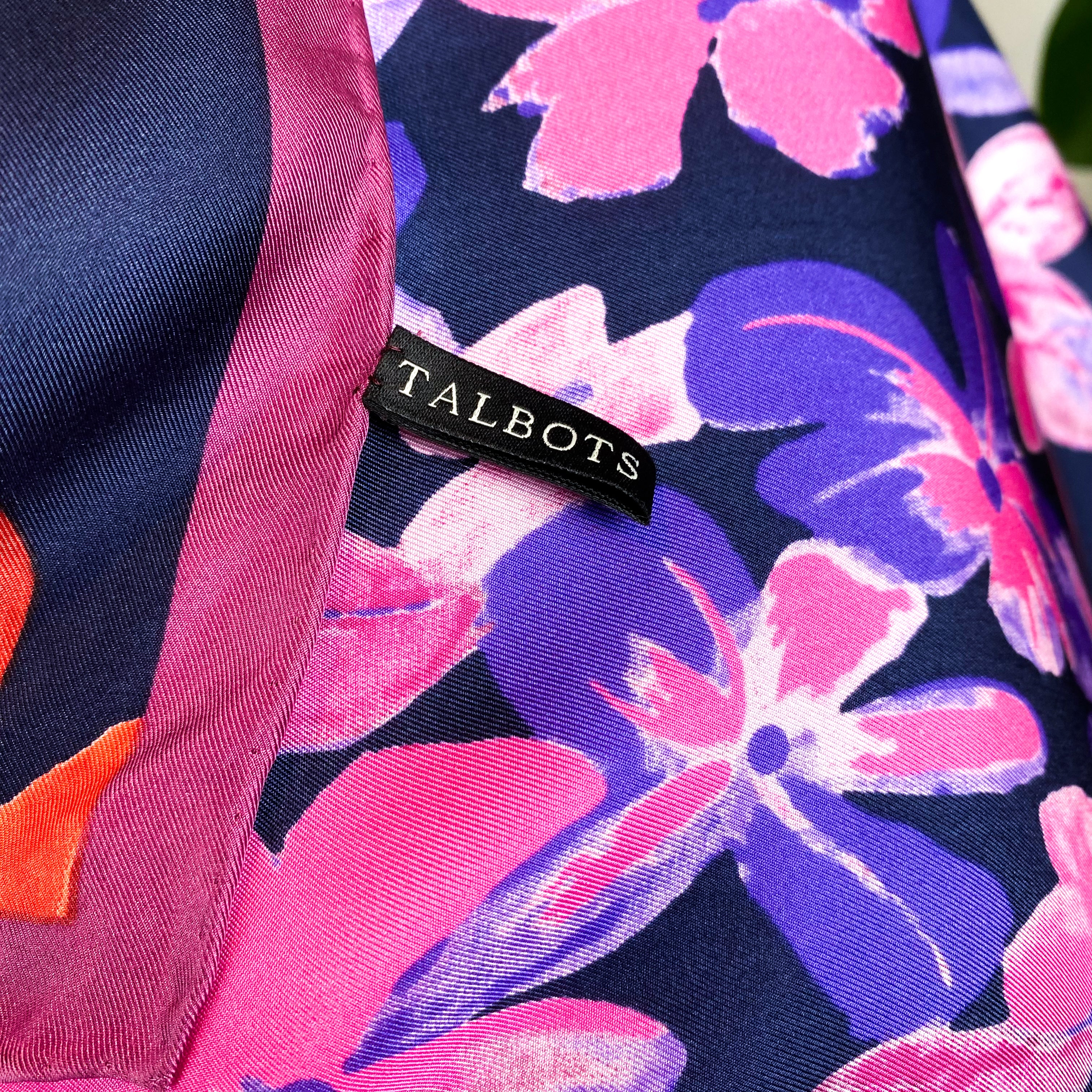 Large Talbots Floral Silk Scarf