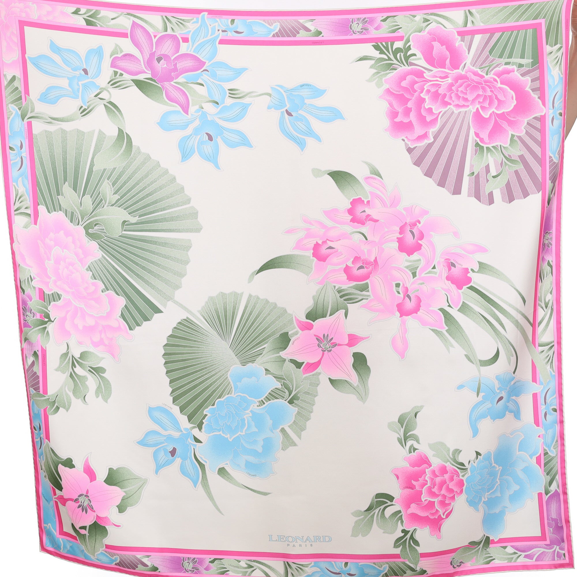 Brand New Leonard Floral Silk Scarf