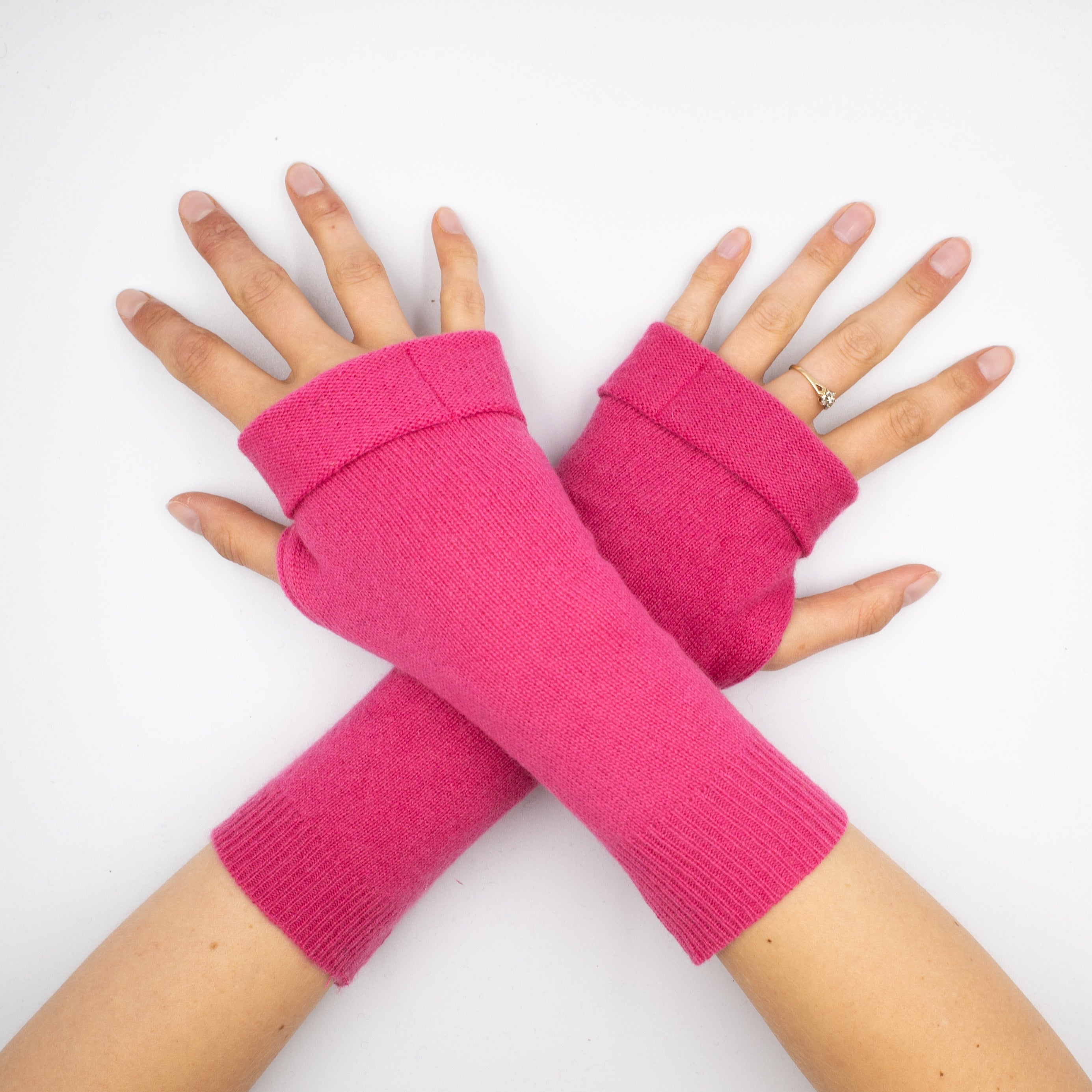 Neon Pink Fingerless Gloves