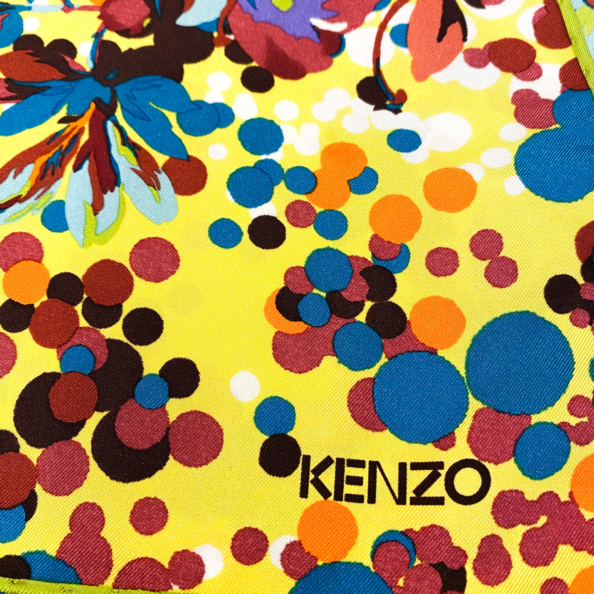 Brand New Kenzo Floral Designer Silk Scarf