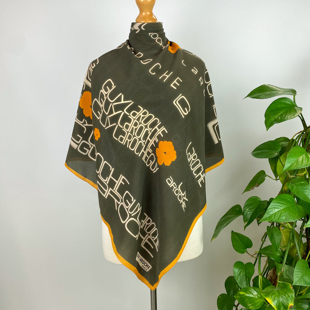 Guy Laroche Logo Silk Scarf