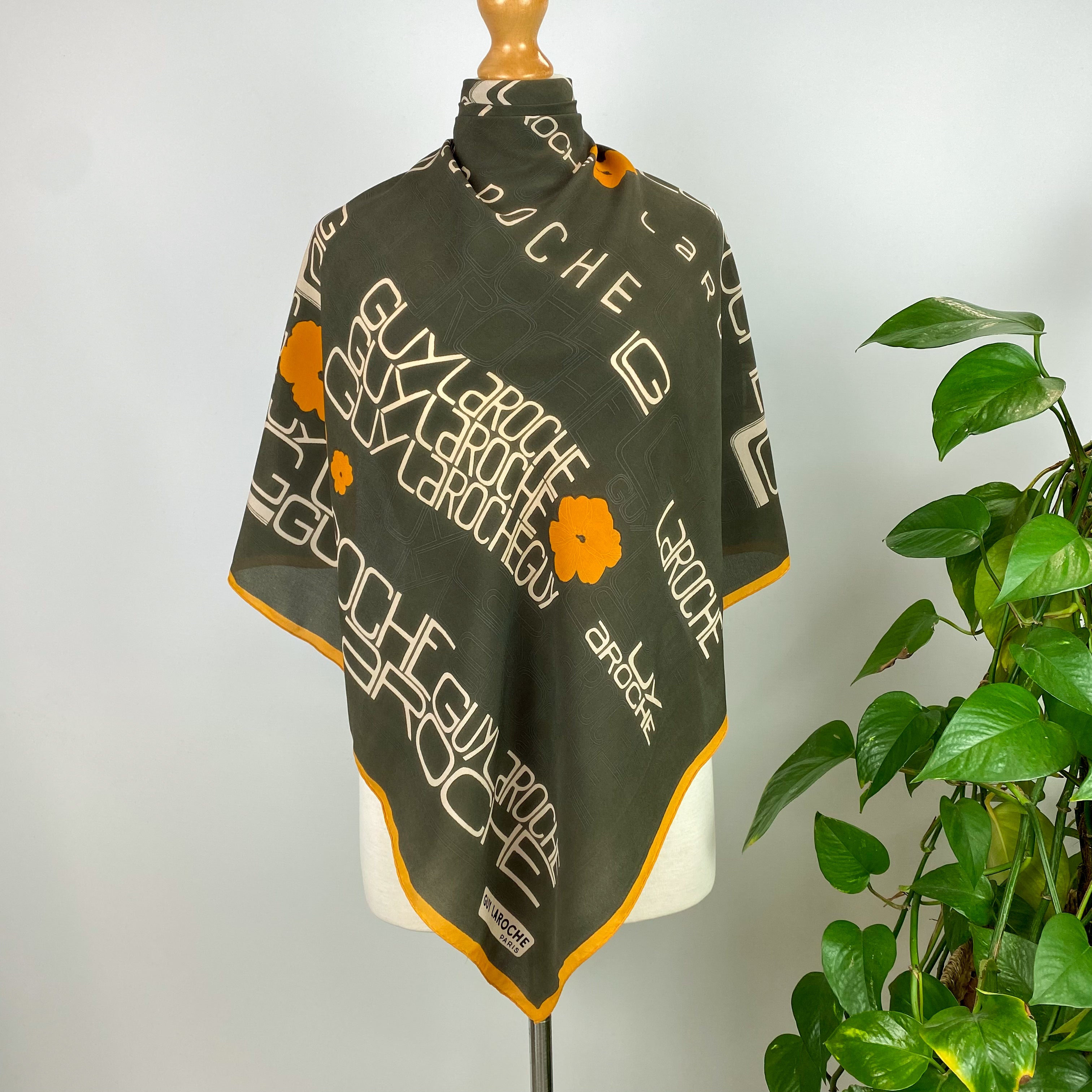 Guy Laroche Logo Silk Scarf