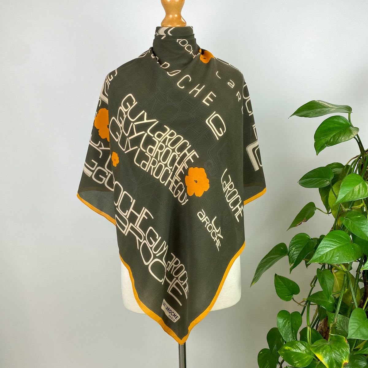 Guy Laroche Logo Silk Scarf