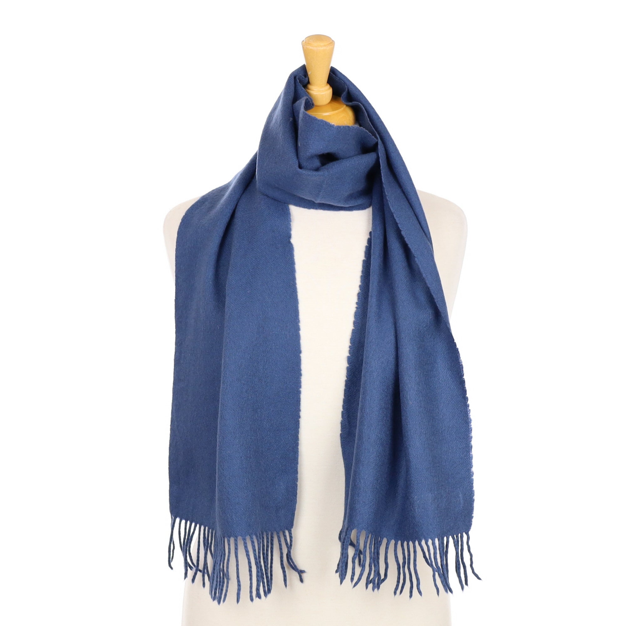 Airforce Blue Cashmere Woven Scarf