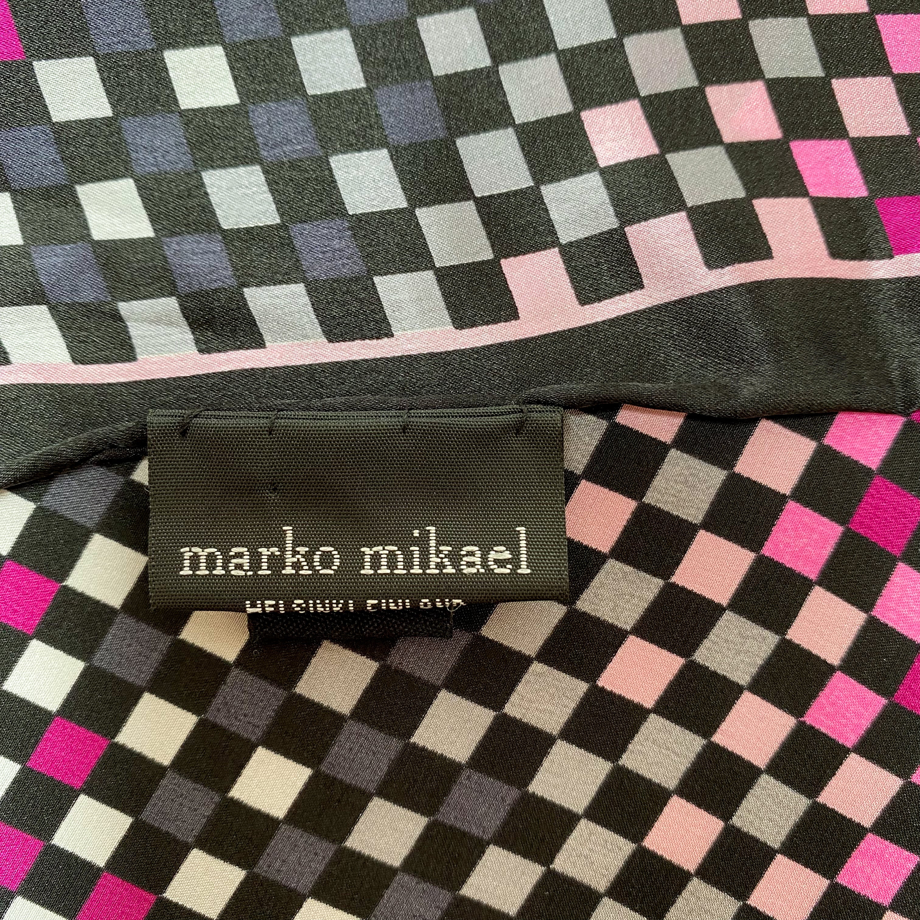 Marko Mikael Check Silk Scarf
