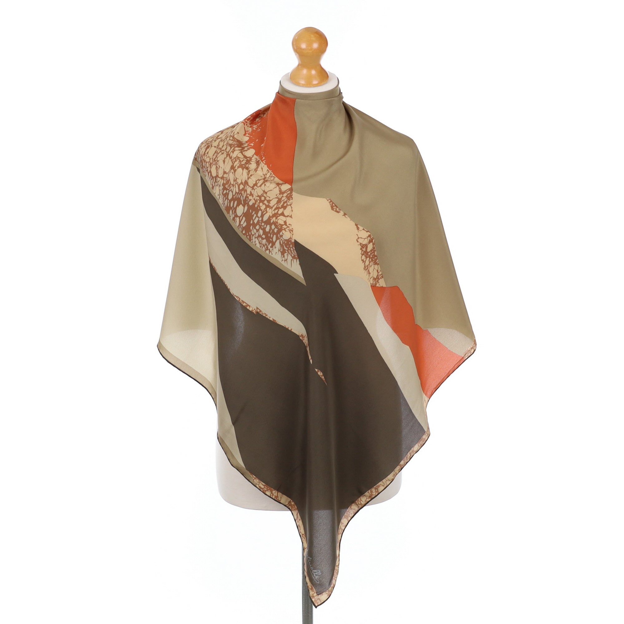 1970s Ostinelli Vintage Silk Scarf