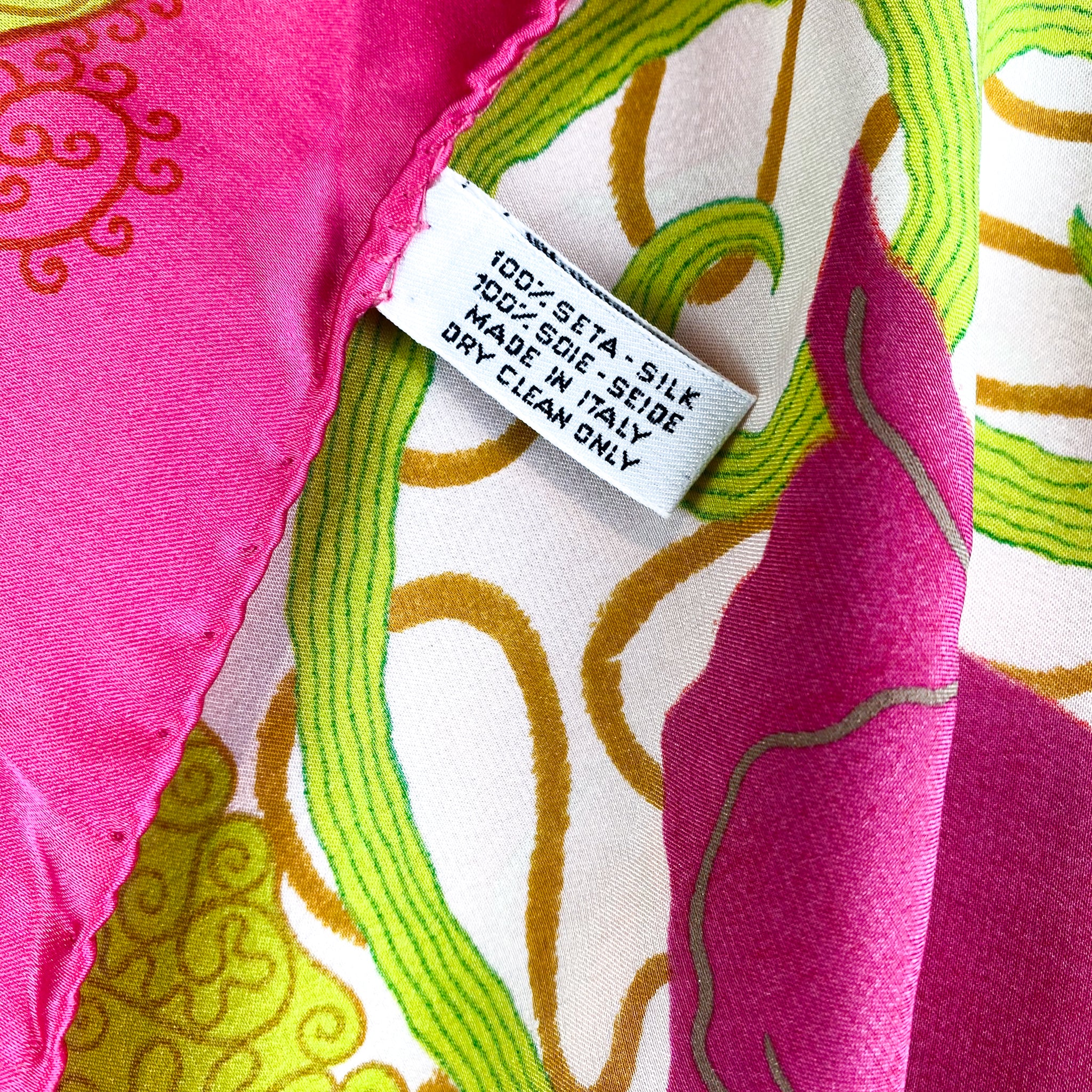 Unworn Boxed Zandra Rhodes Floral Vintage Silk Scarf