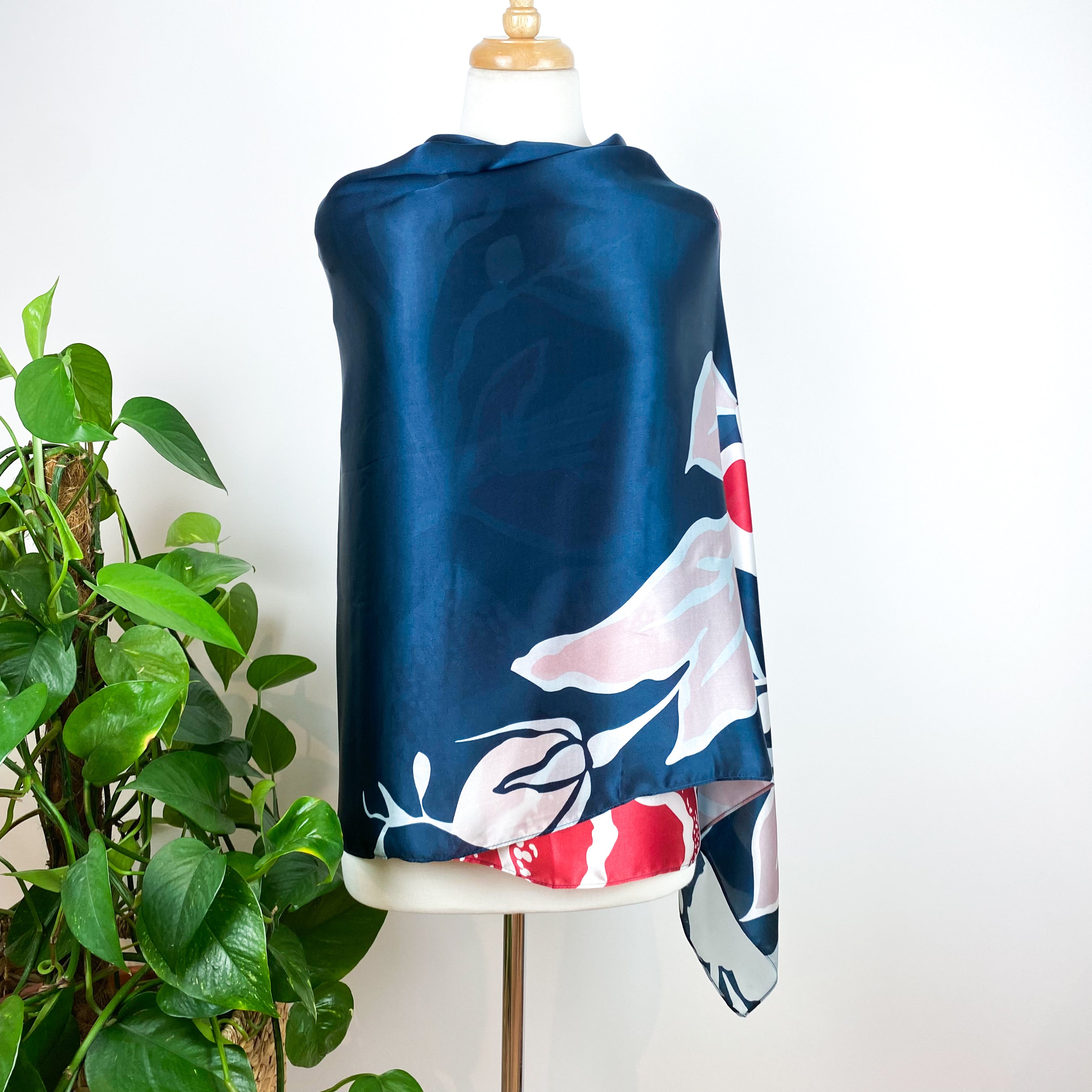 Jigsaw Floral Wrap Style Silk Scarf