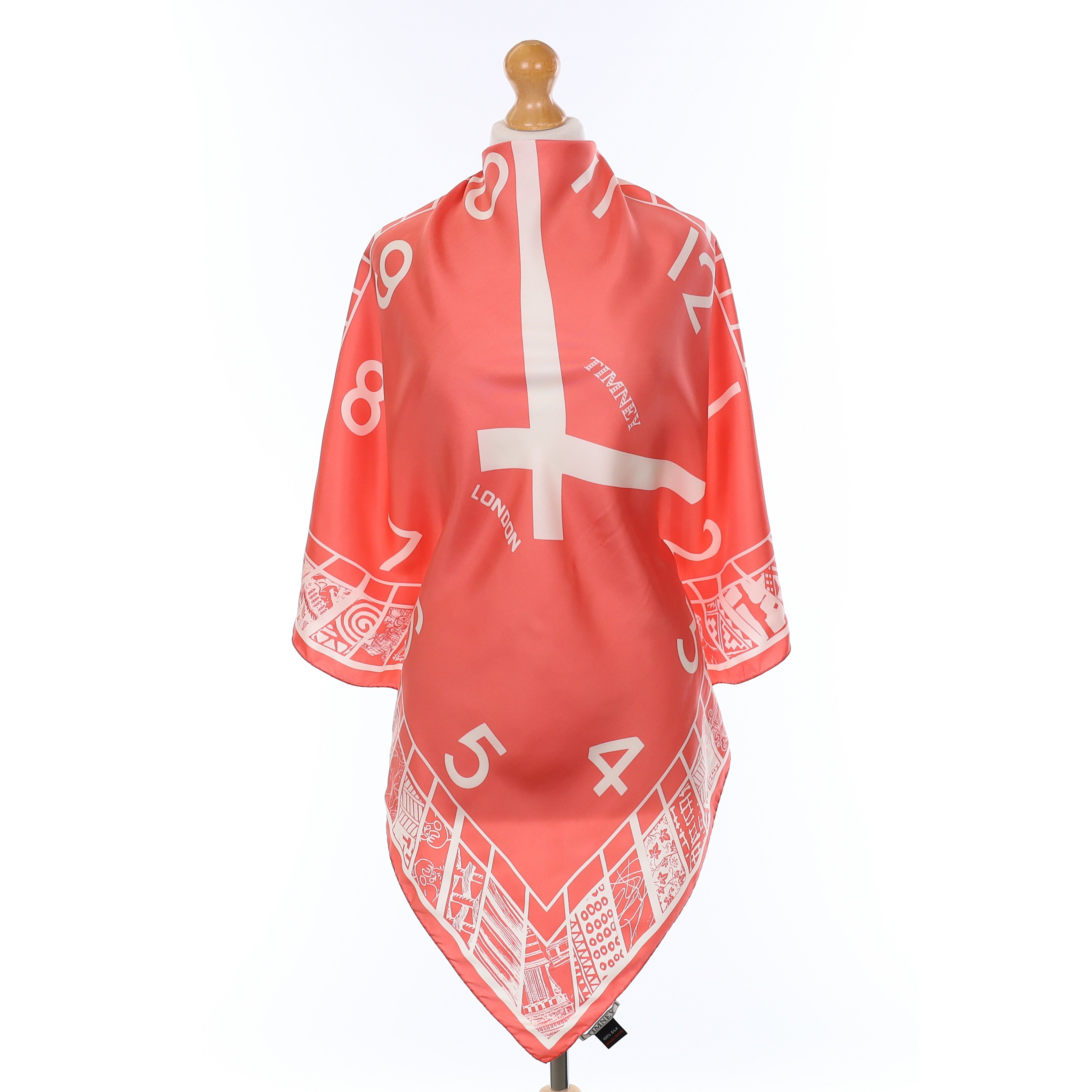 Timney Clock Face Silk Scarf