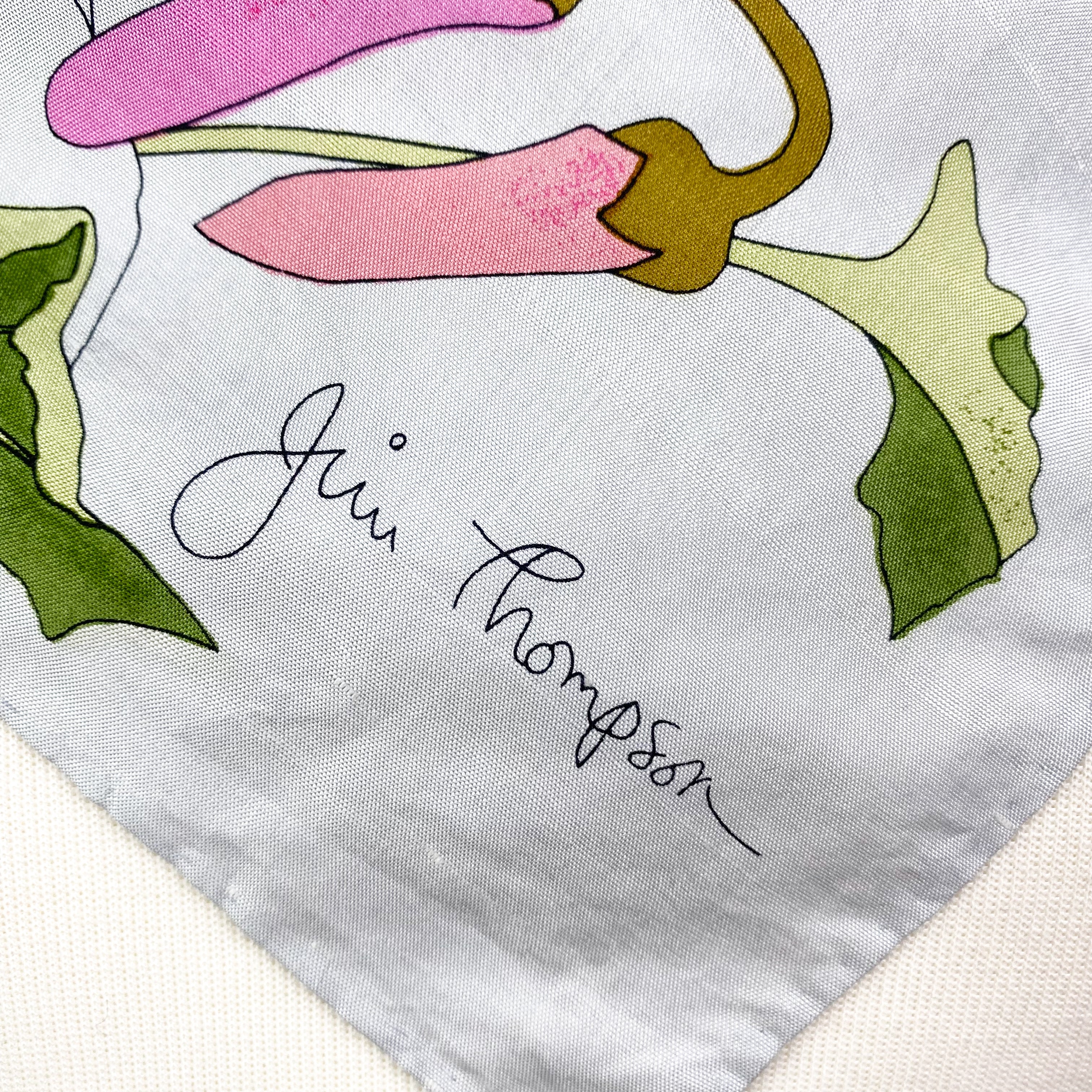 Jim Thompson Floral Design Silk Scarf