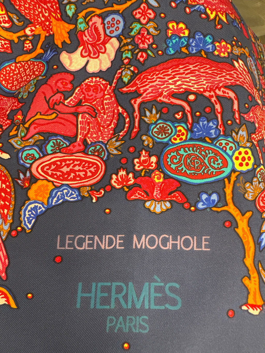 Boxed Hermès Legende Moghole Silk Scarf Rare