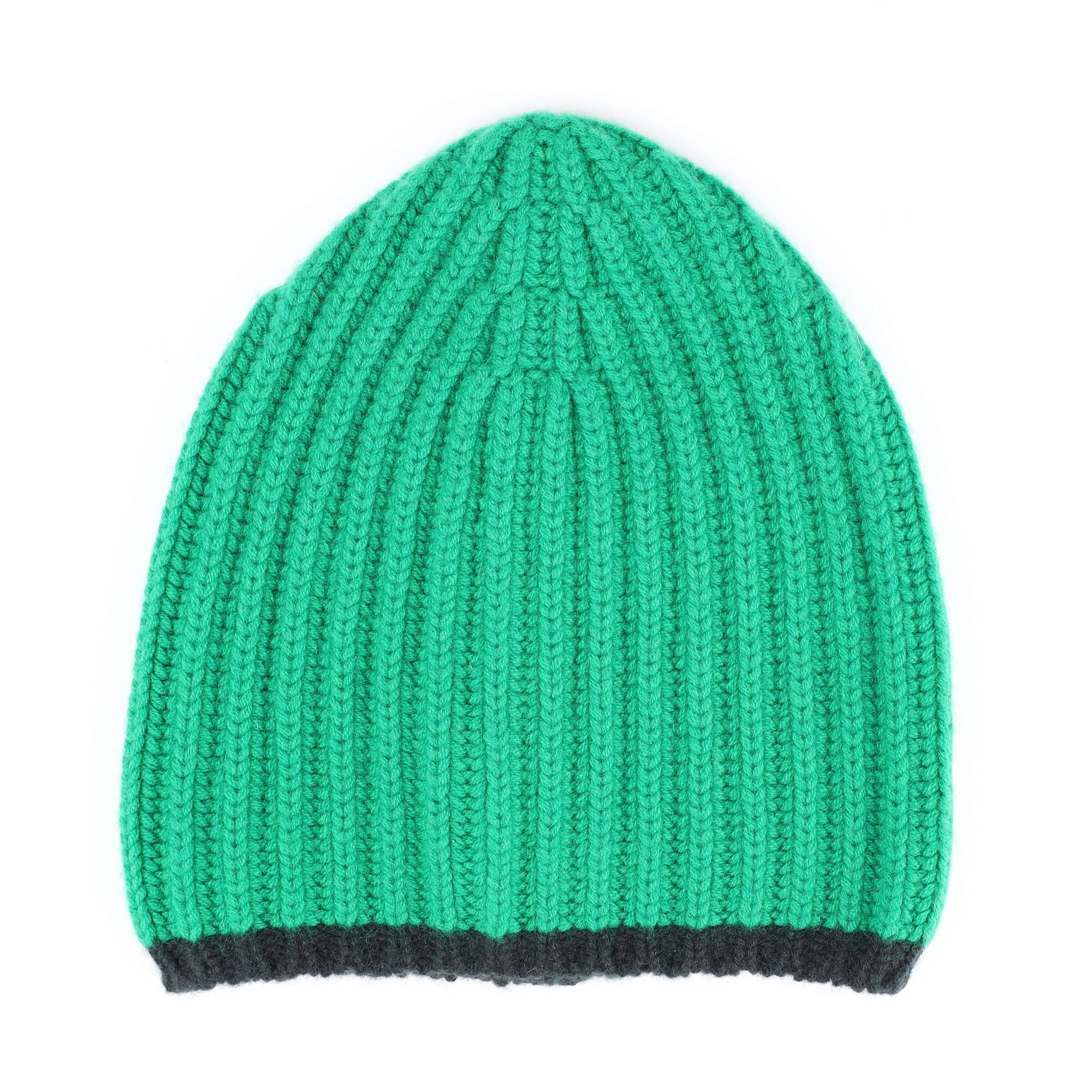 Begg & Co Scottish Emerald Green Luxury Chunky Cashmere Beanie Hat
