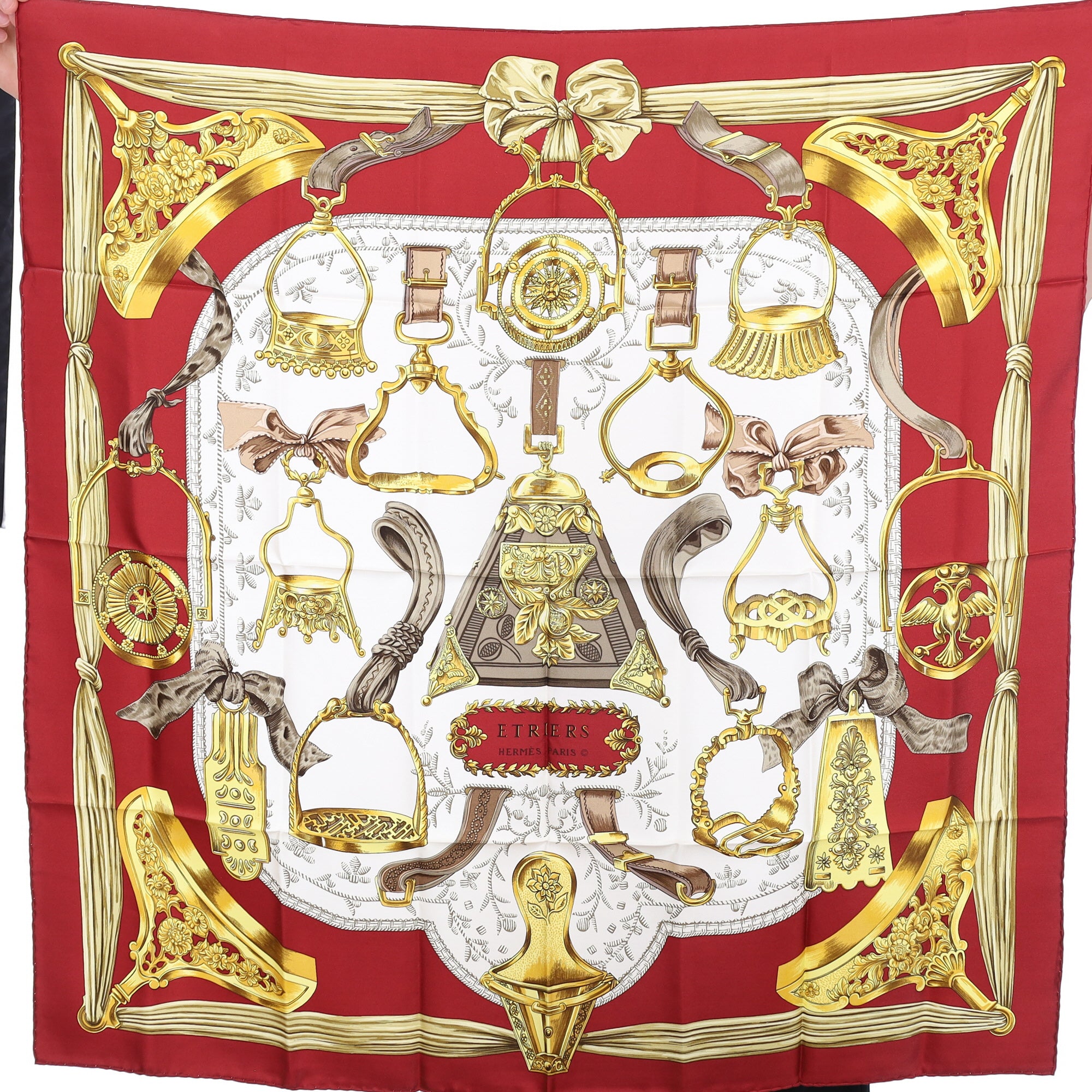 Brand New Boxed Hermès Etriers Silk Scarf