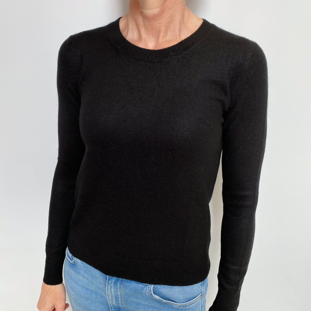 Black Cashmere Crew Neck Jumper Small