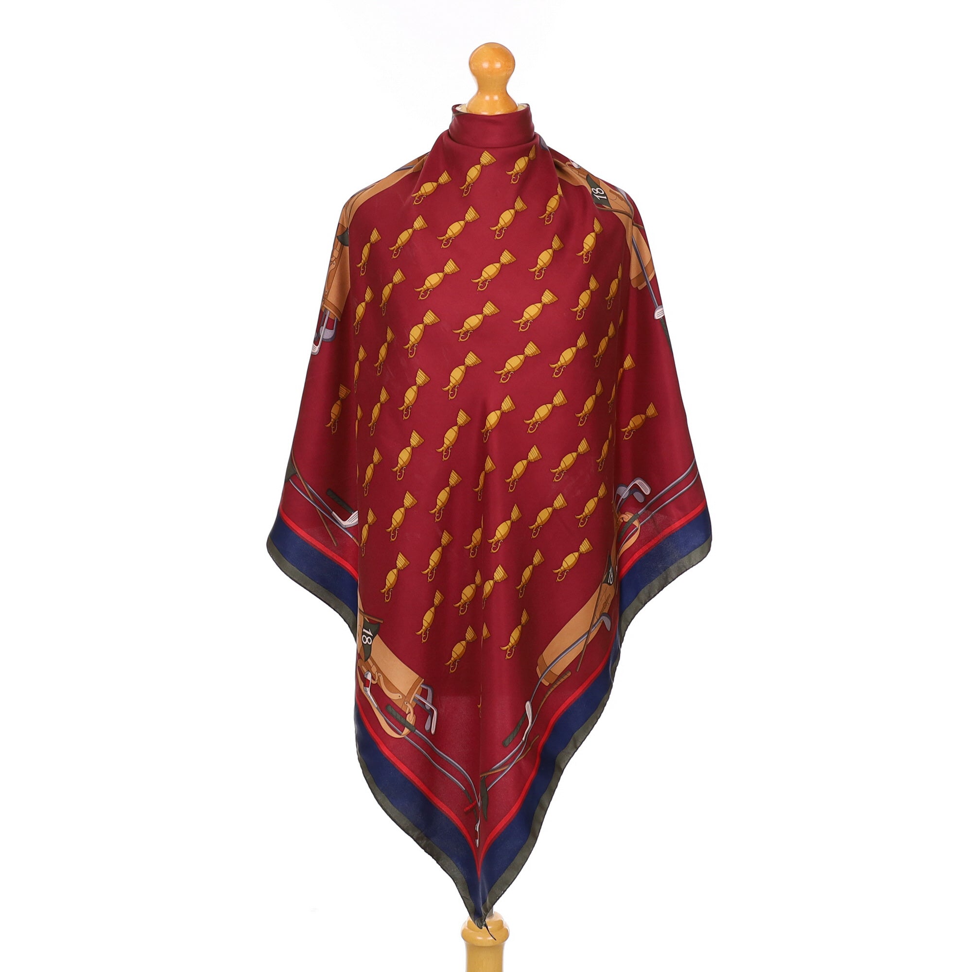 Golf Design Vintage Silk Scarf