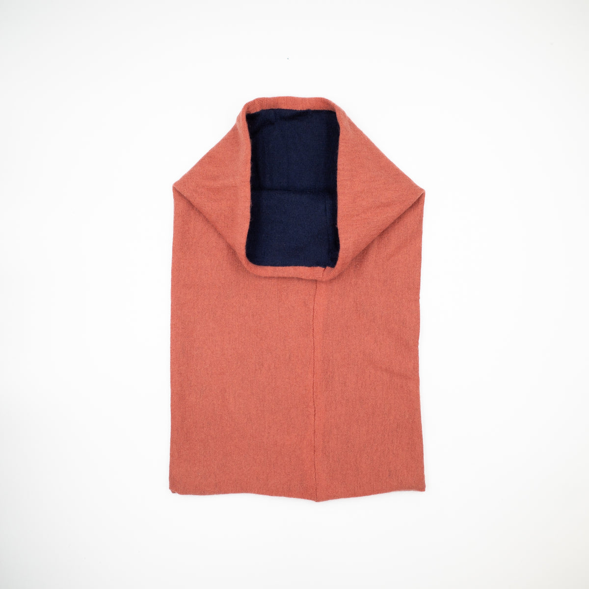 Rust and Navy Extra Deep Fine Knit Neck Warmer
