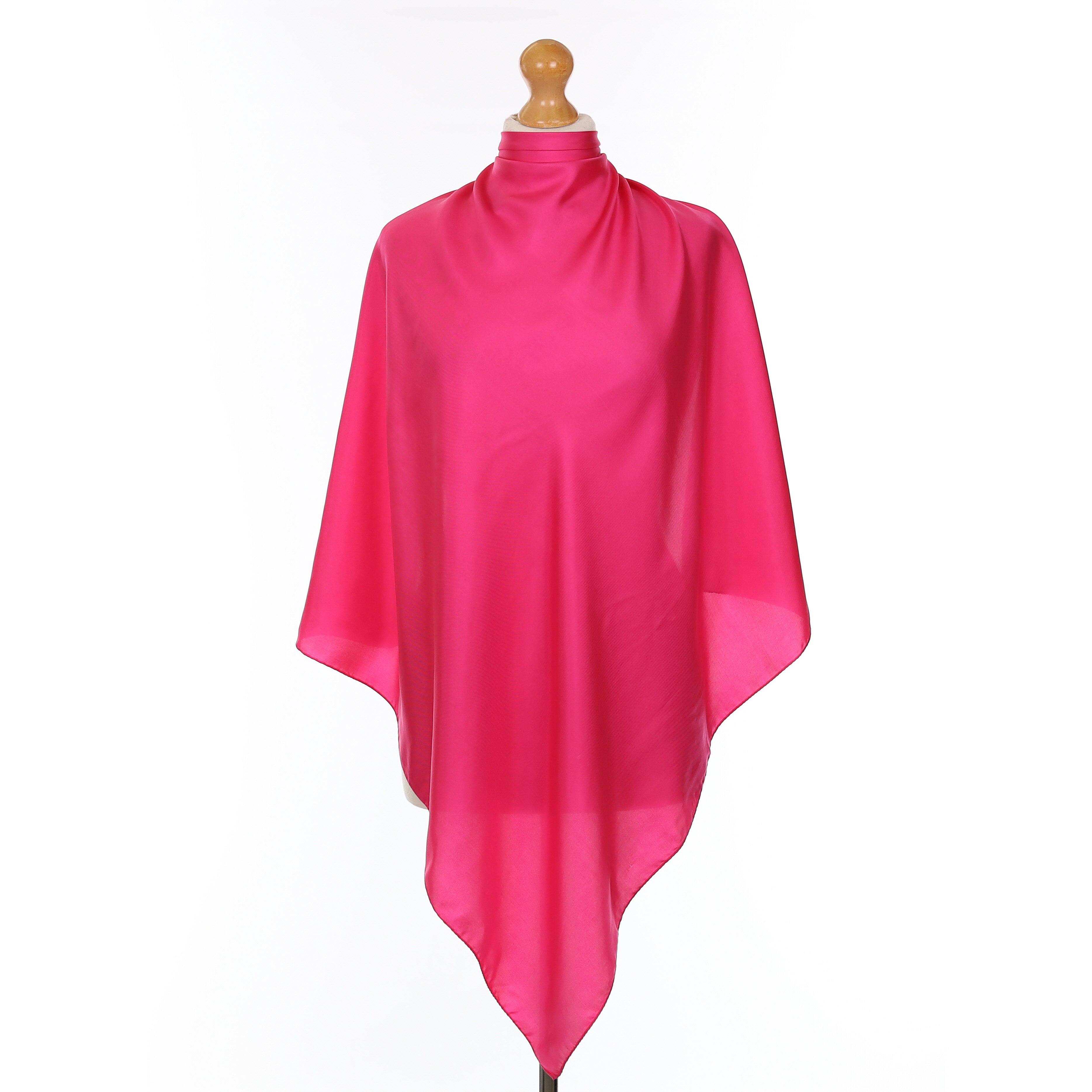 Bright Hot Pink Silk Scarf