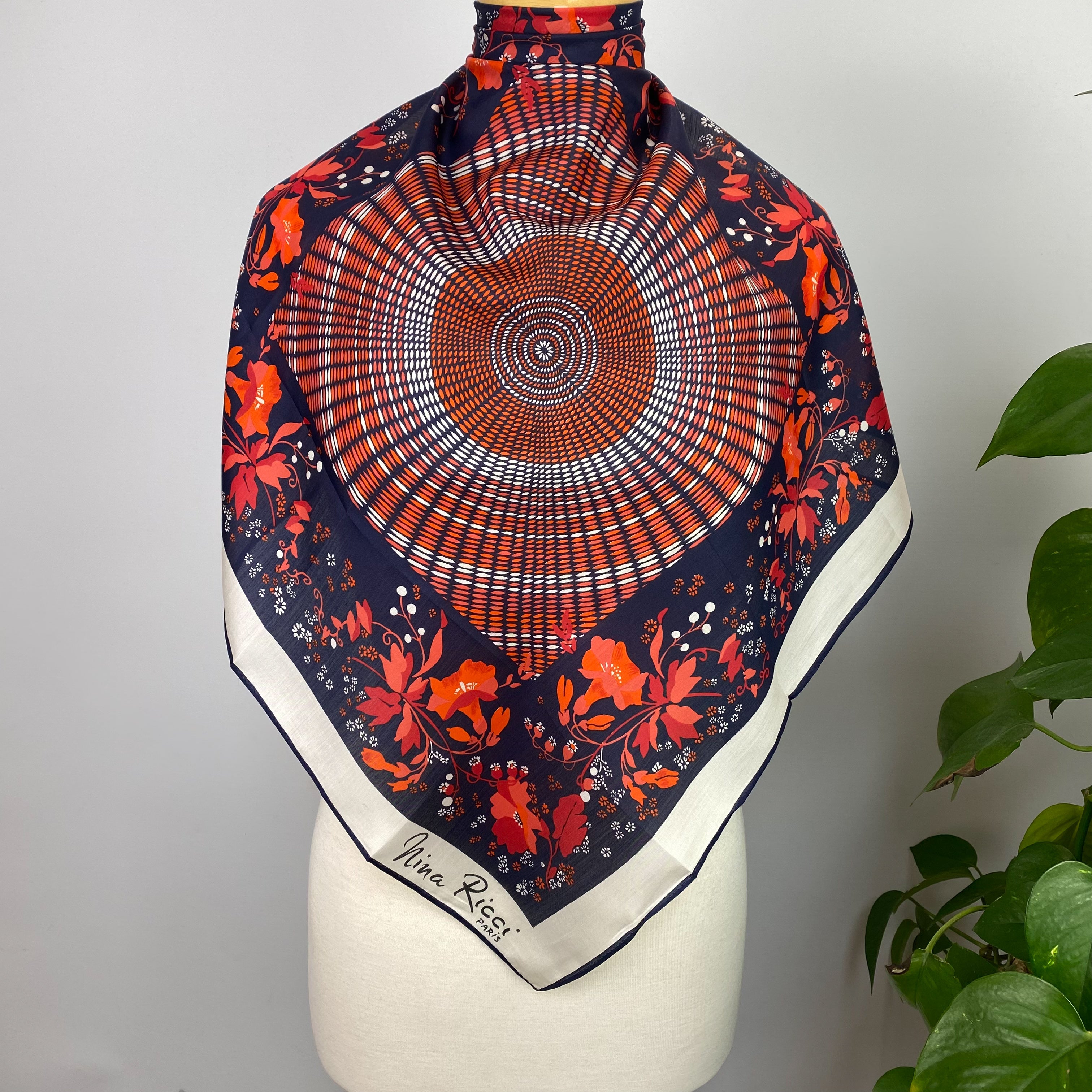 Brand New Nina Ricci Vintage Silk Scarf
