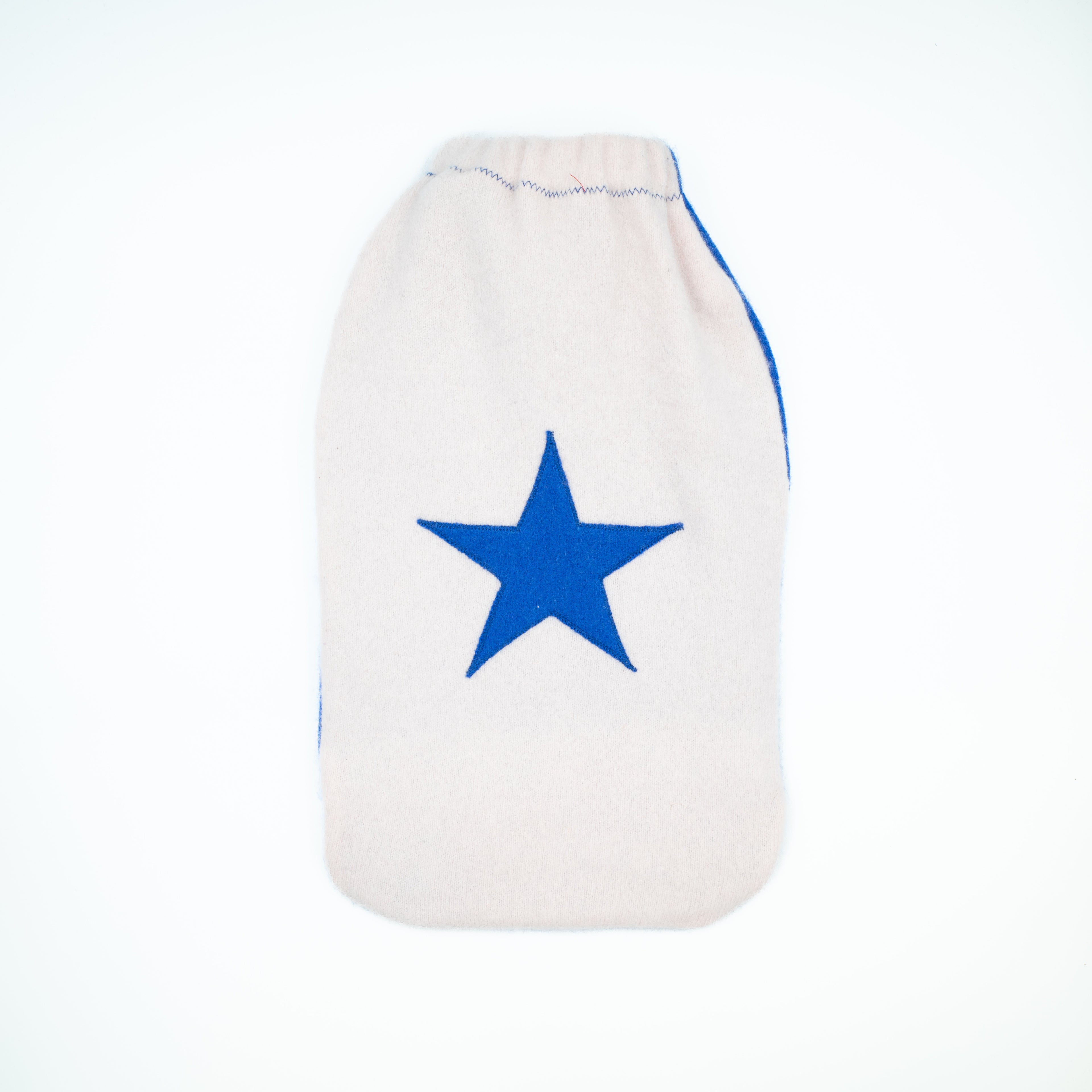 Baby Pink and Colbalt Blue Star Cashmere Large Hot Water Bottle
