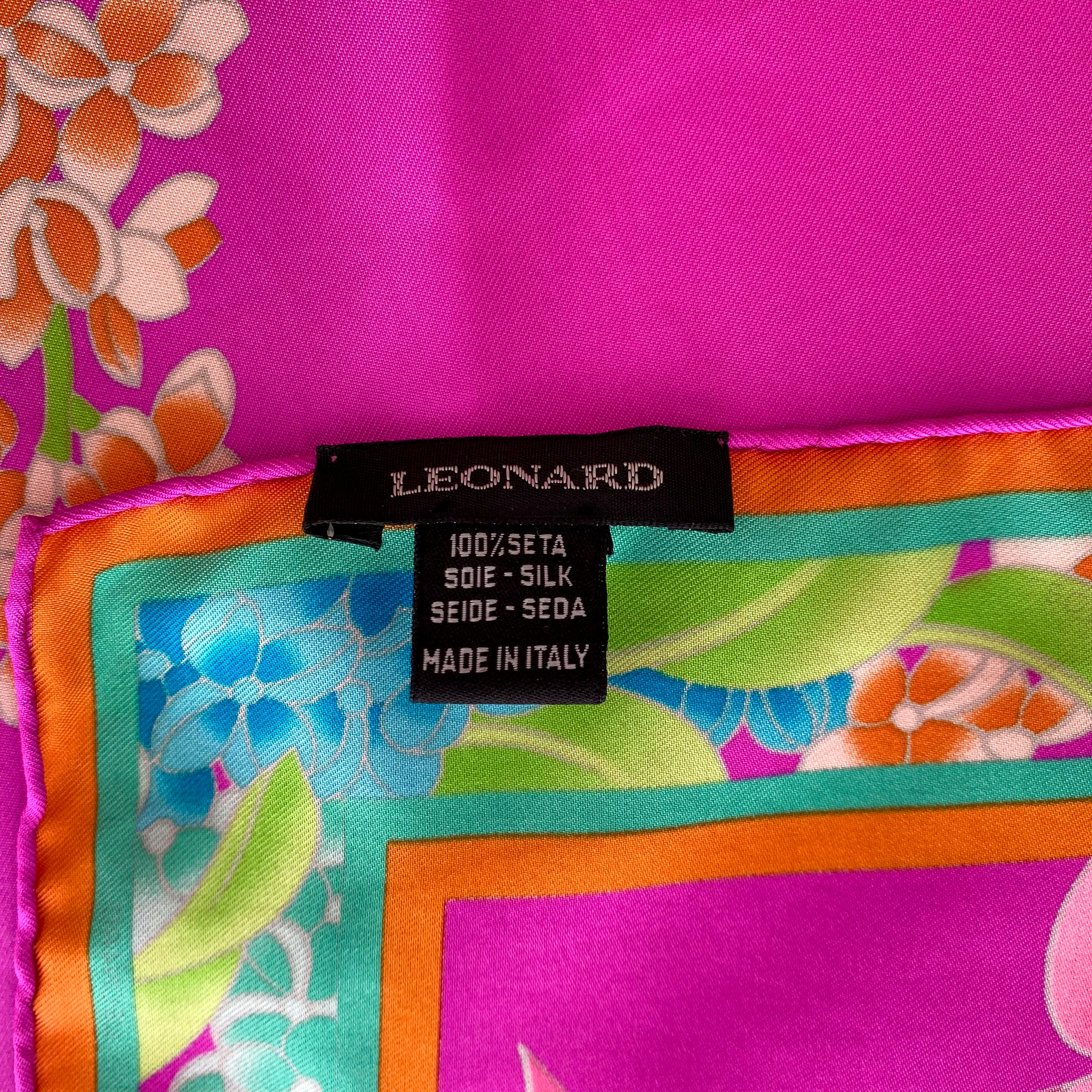 Brand New Leonard Paris Designer Silk Scarf