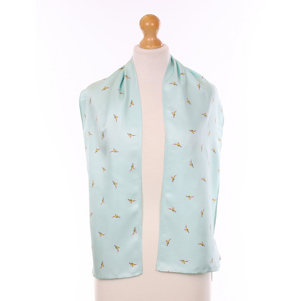 Joules Colourful Birds Silk Scarf