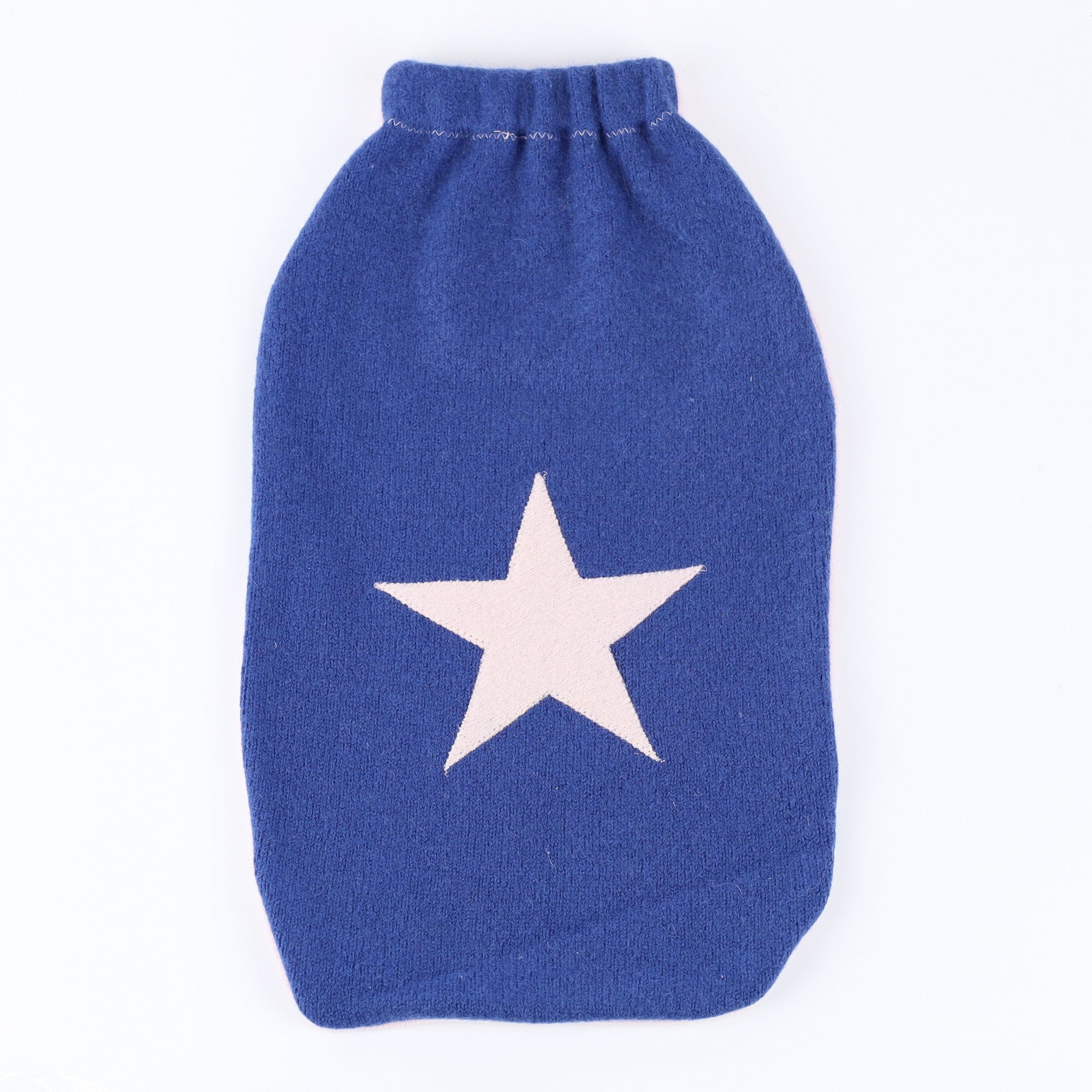 Blue and Ice Pink Cashmere Large Hot Water Bottle