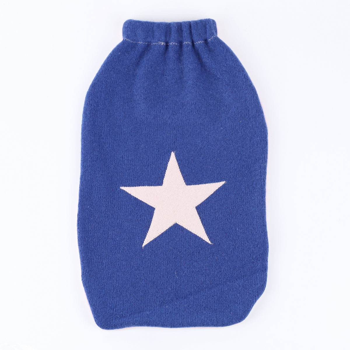Blue and Ice Pink Cashmere Large Hot Water Bottle