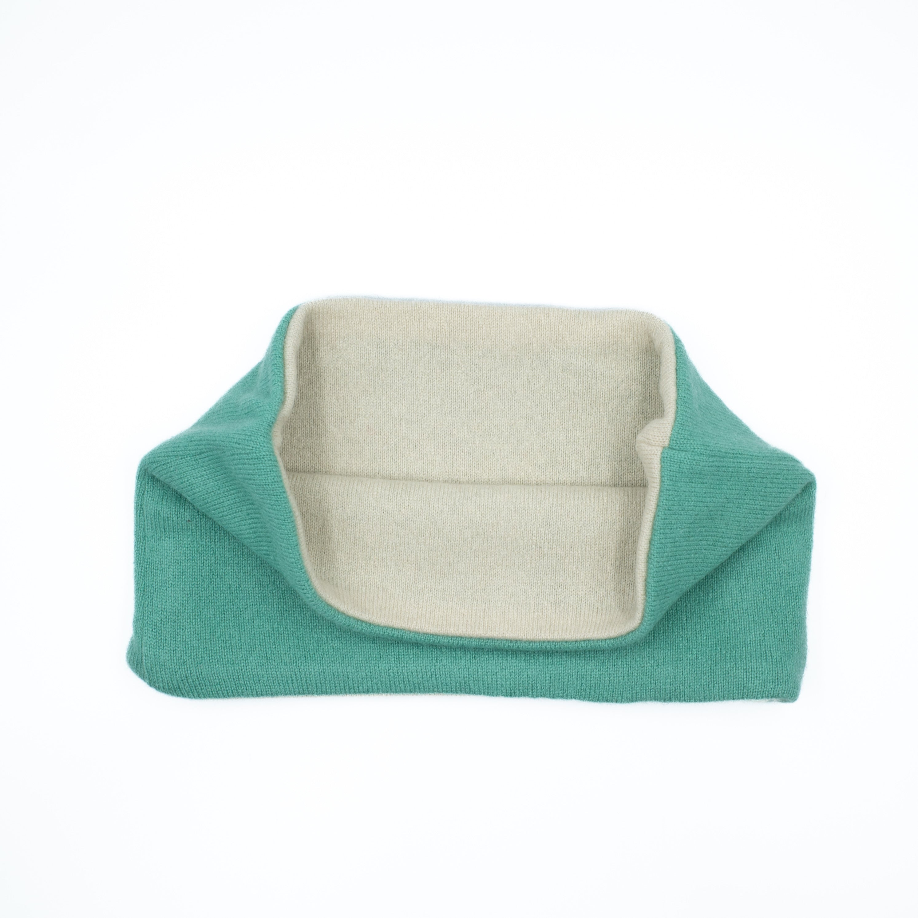 Mediterranean Green and Cream Neck Warmer