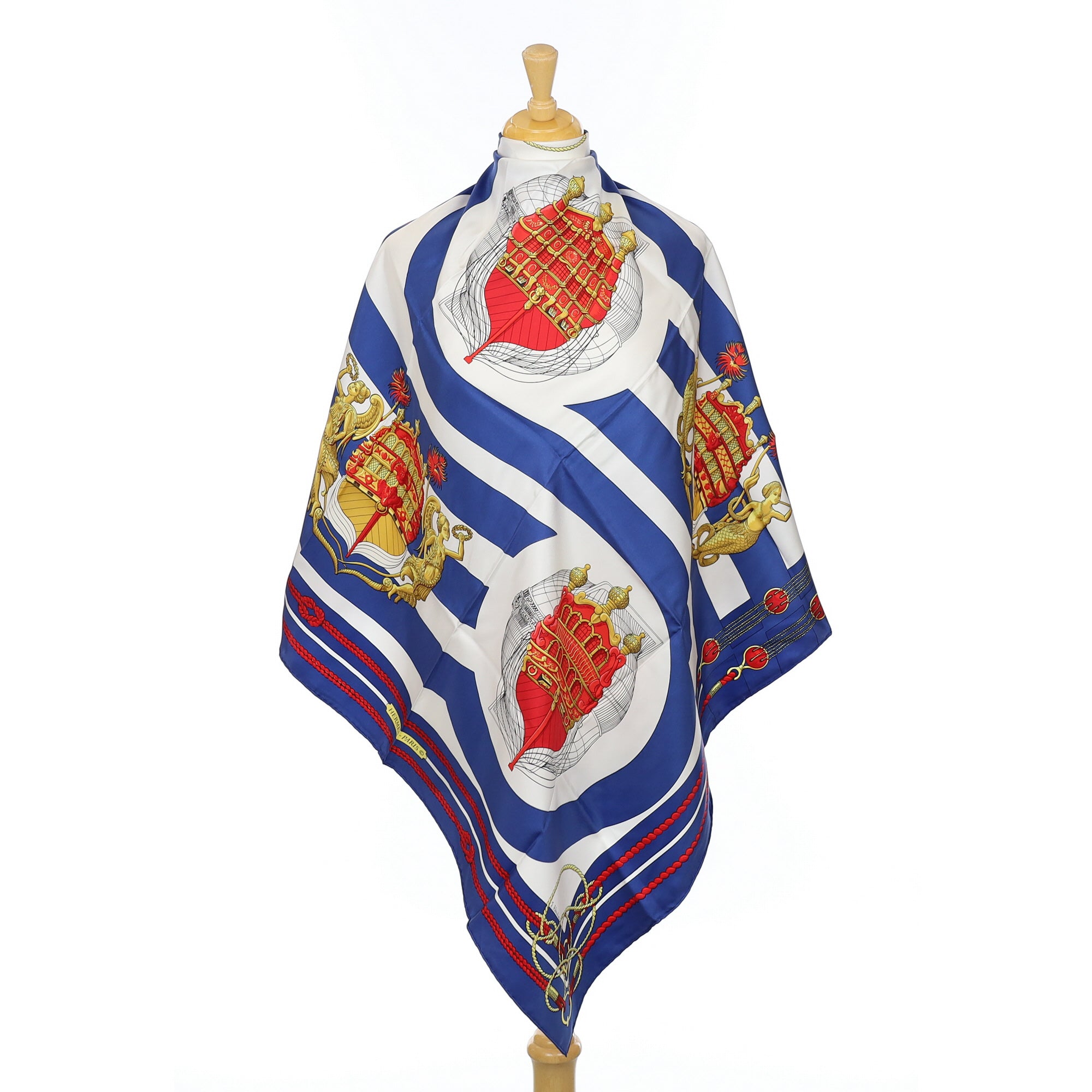 Brand New Boxed Hermès Chateaux D’arriere Silk Scarf