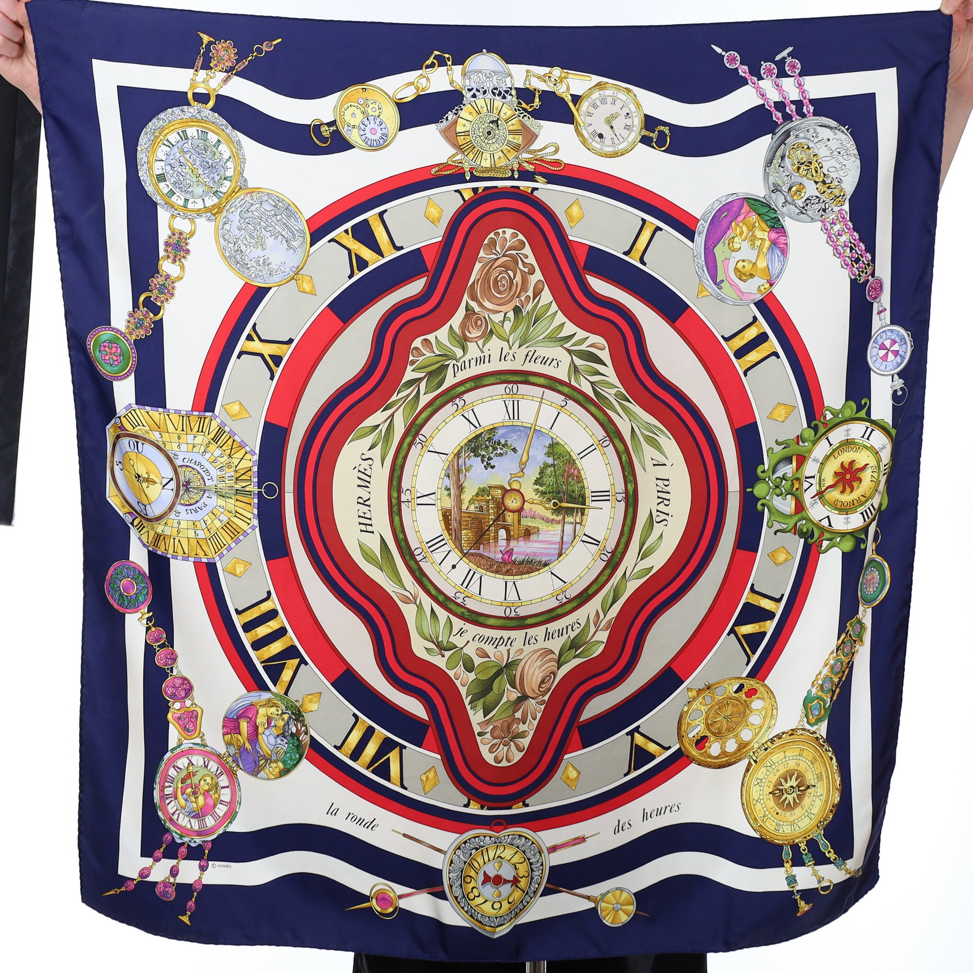 Hermès La Ronde des Heures Silk Scarf