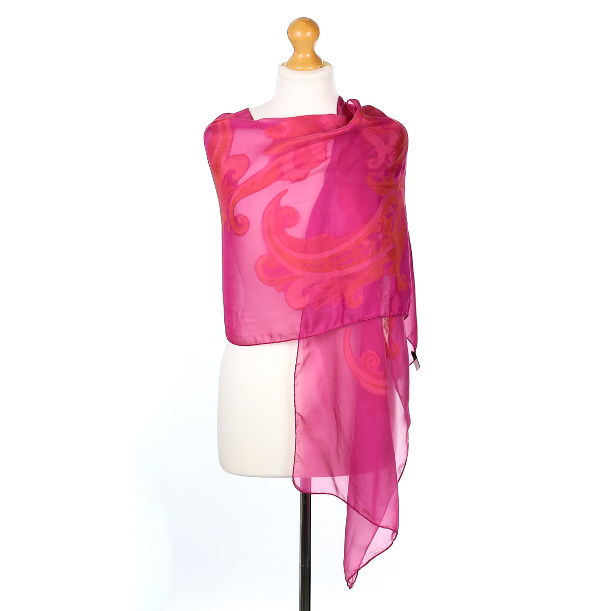 Etro Pink Chiffon Silk Scarf