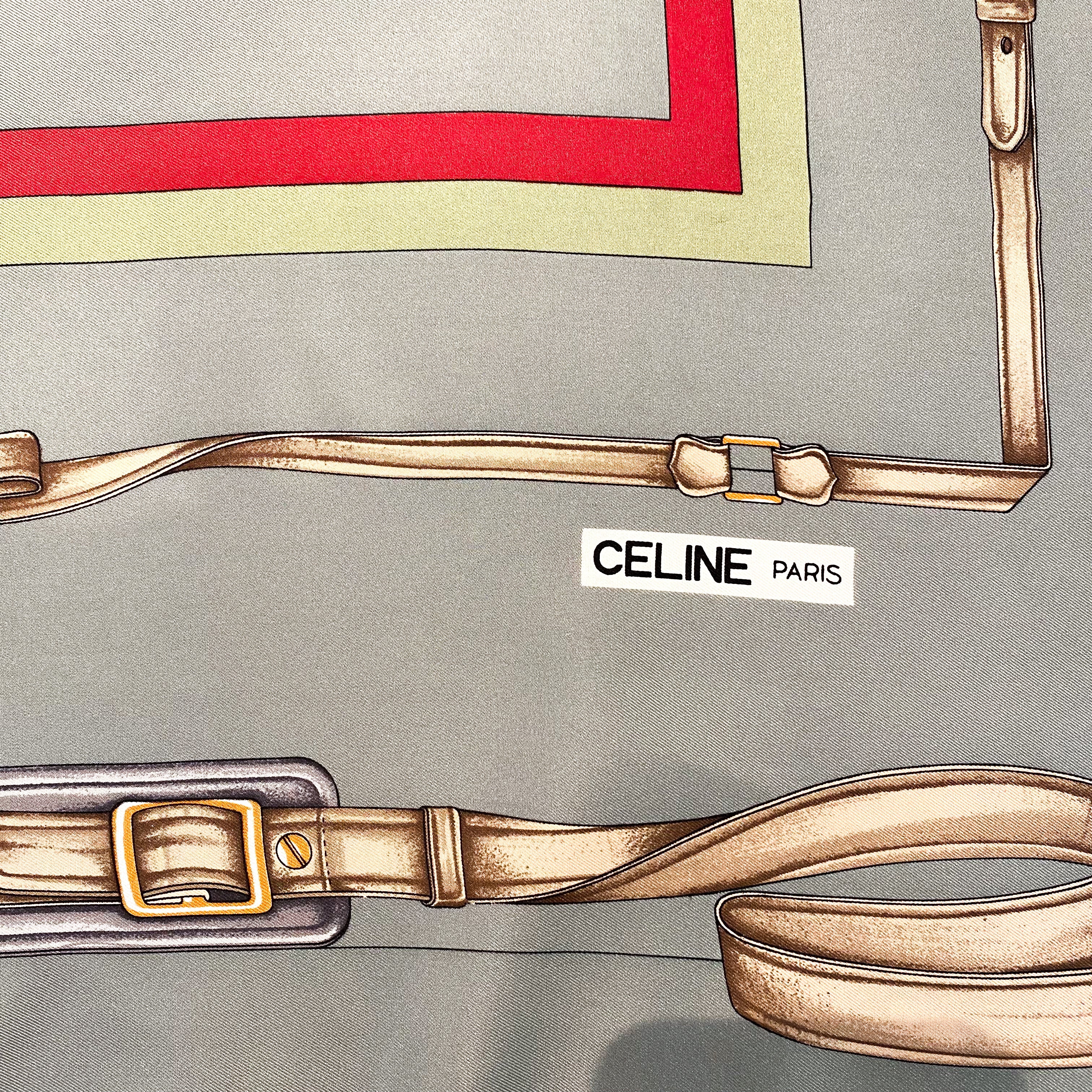 Celine Paris Equestrian Designer Silk Scarf