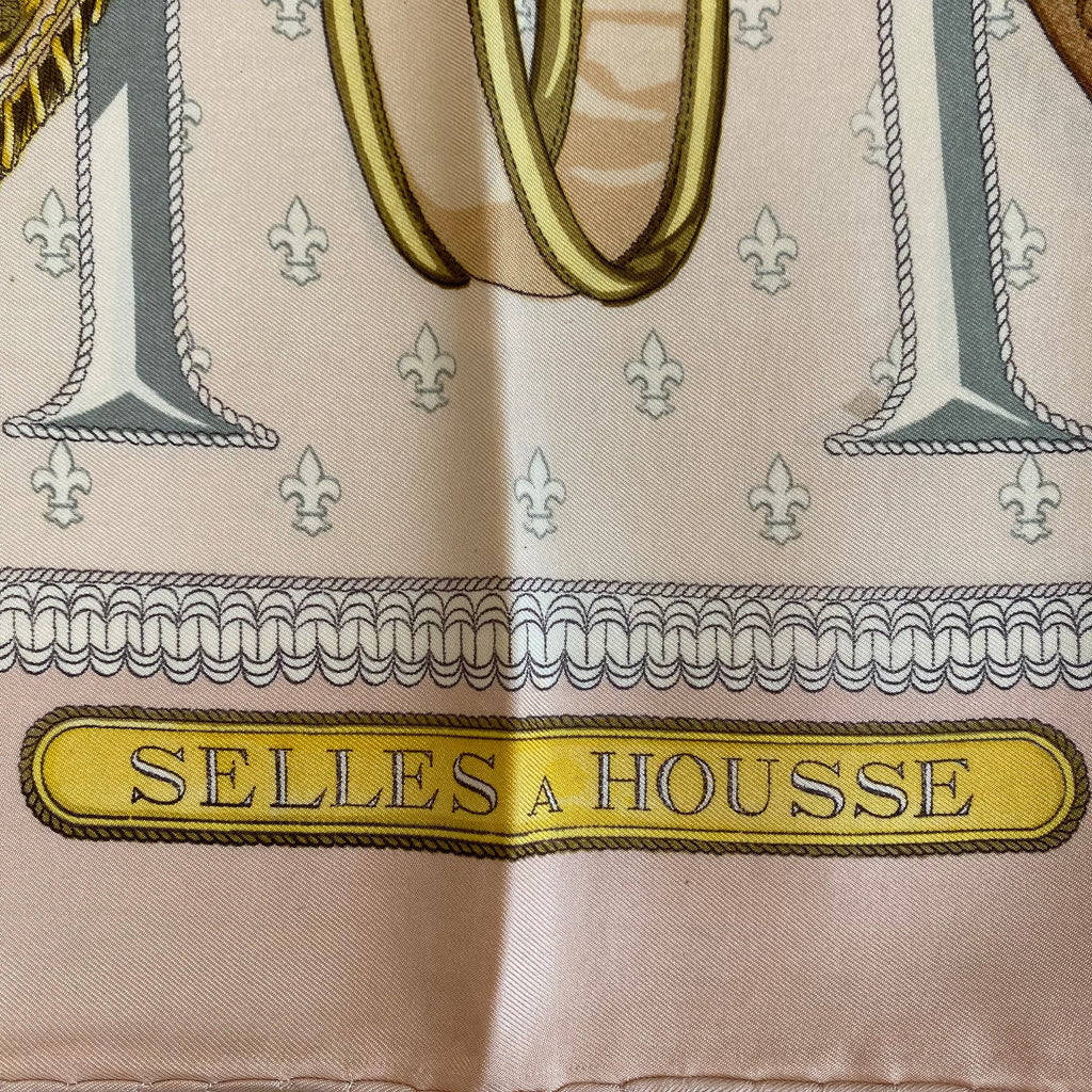 Hermès Selles a Housse Designer Silk Scarf