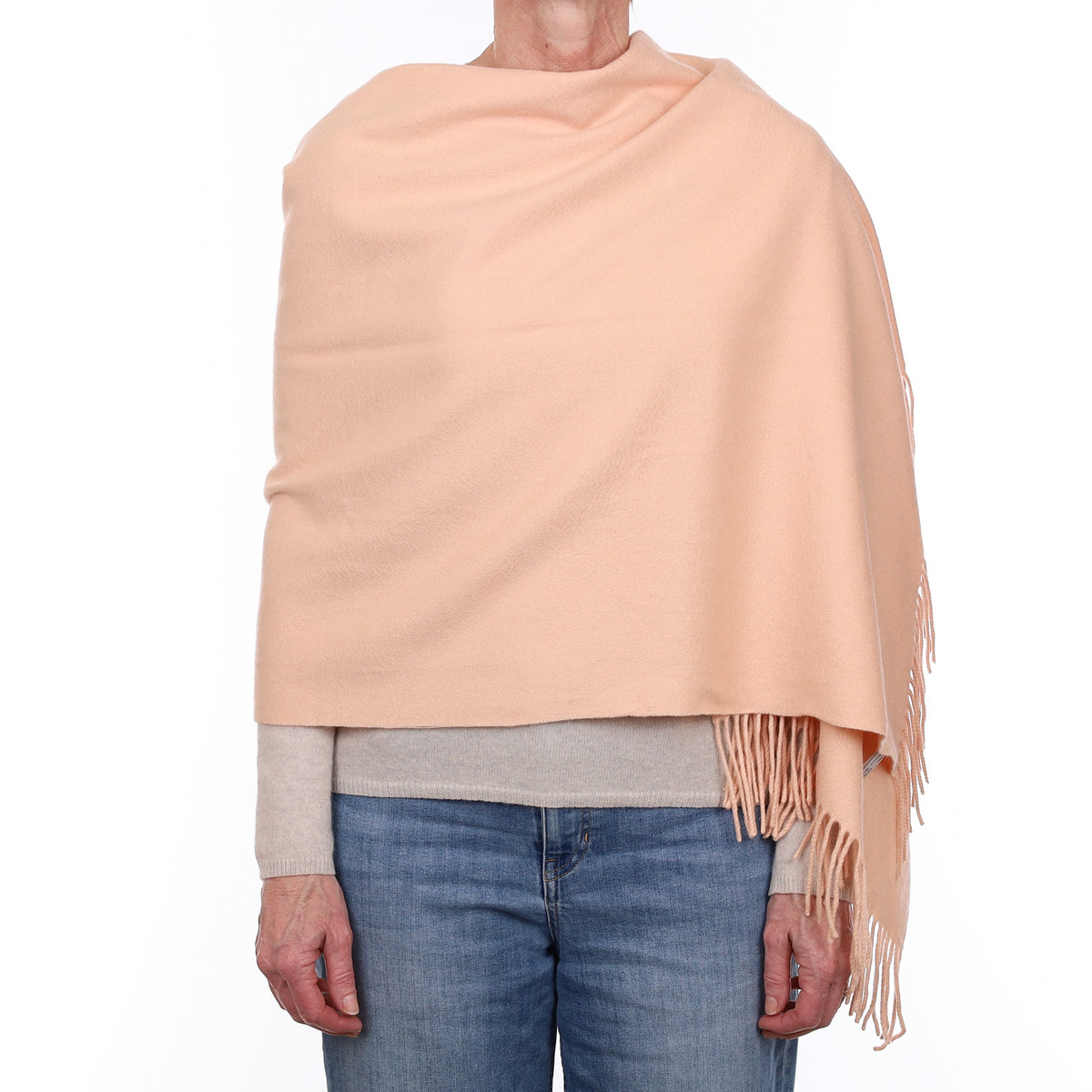 Shell Pink Cashmere Woven Wrap
