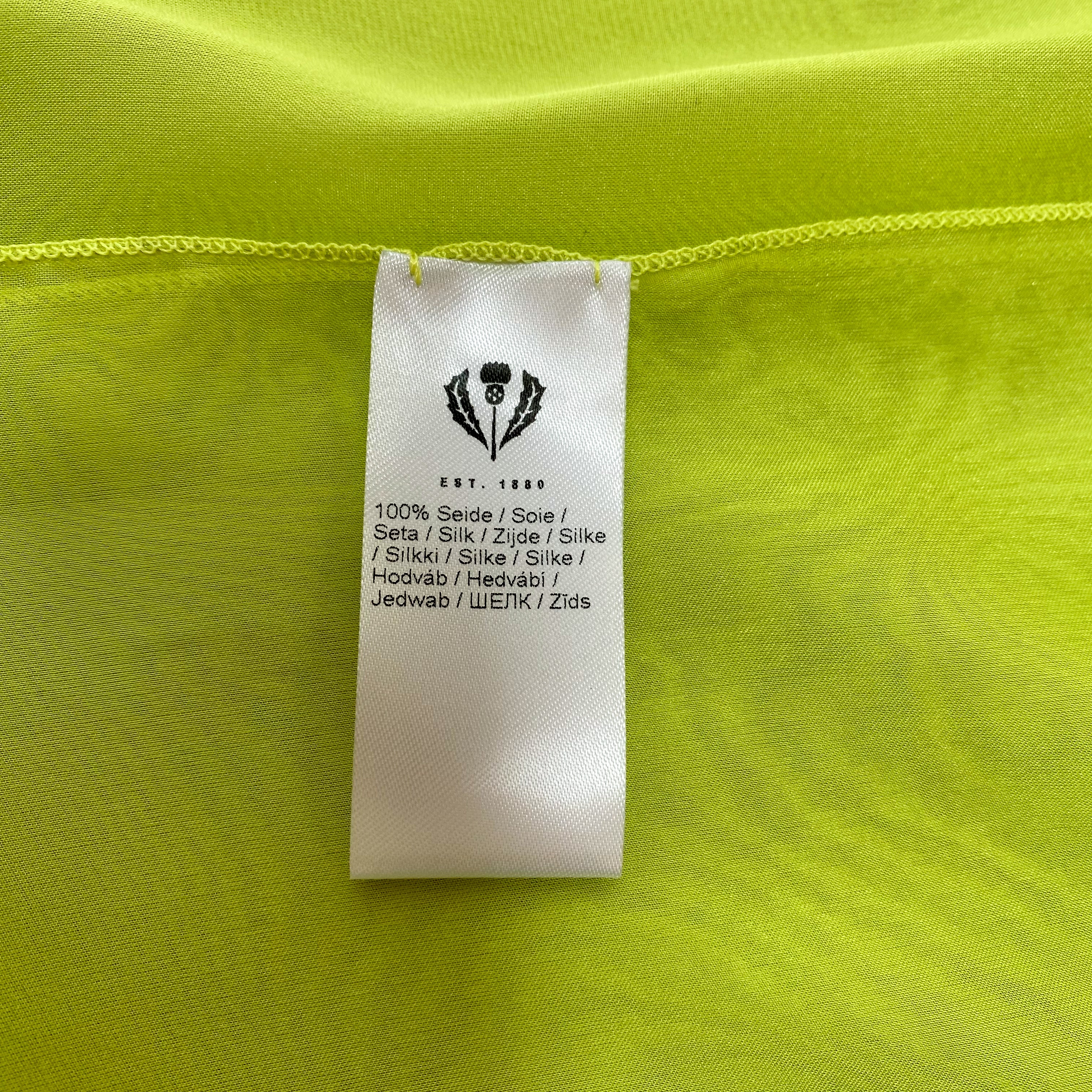 Pistachio Green Long Silk Scarf